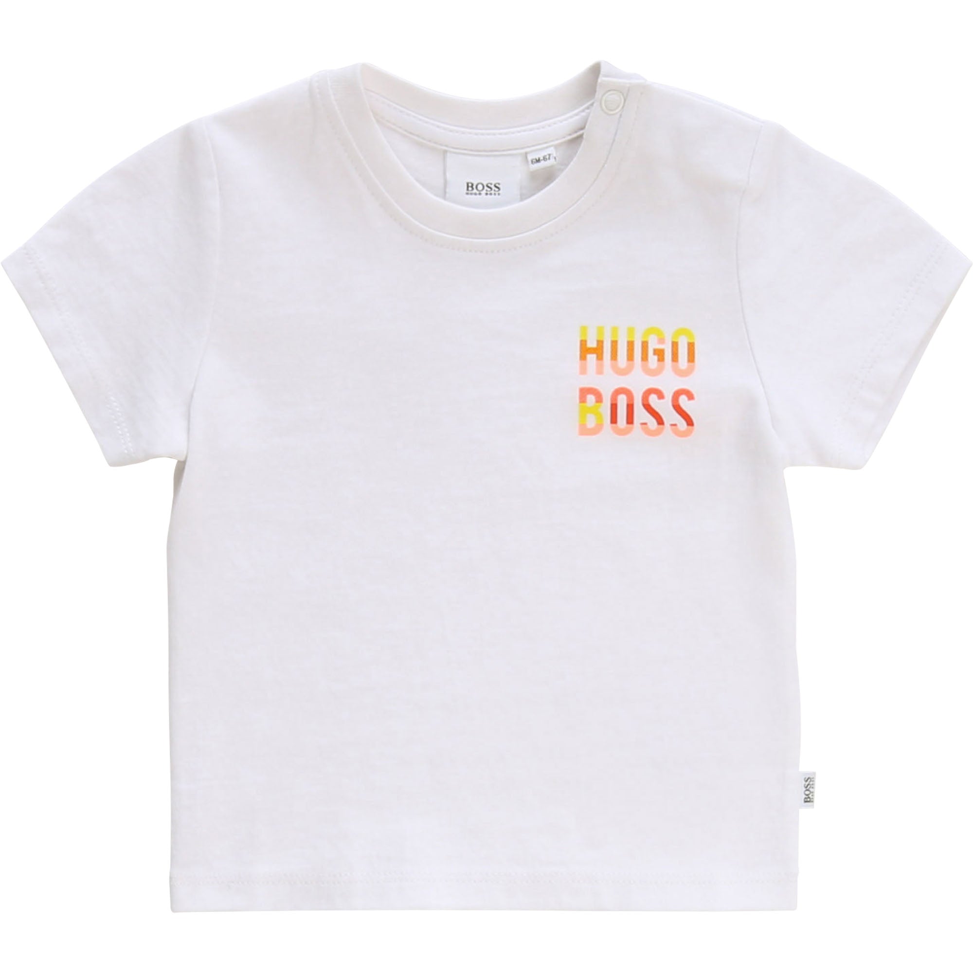 Baby Boys White Logo Cotton T-shirt