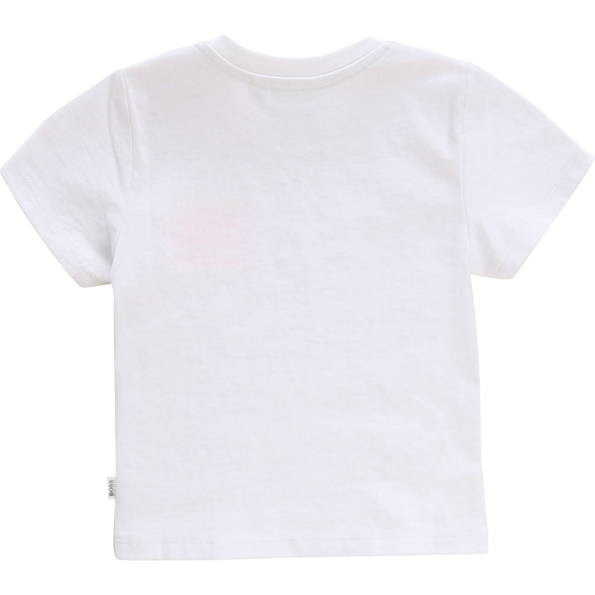 Baby Boys White Logo Cotton T-shirt