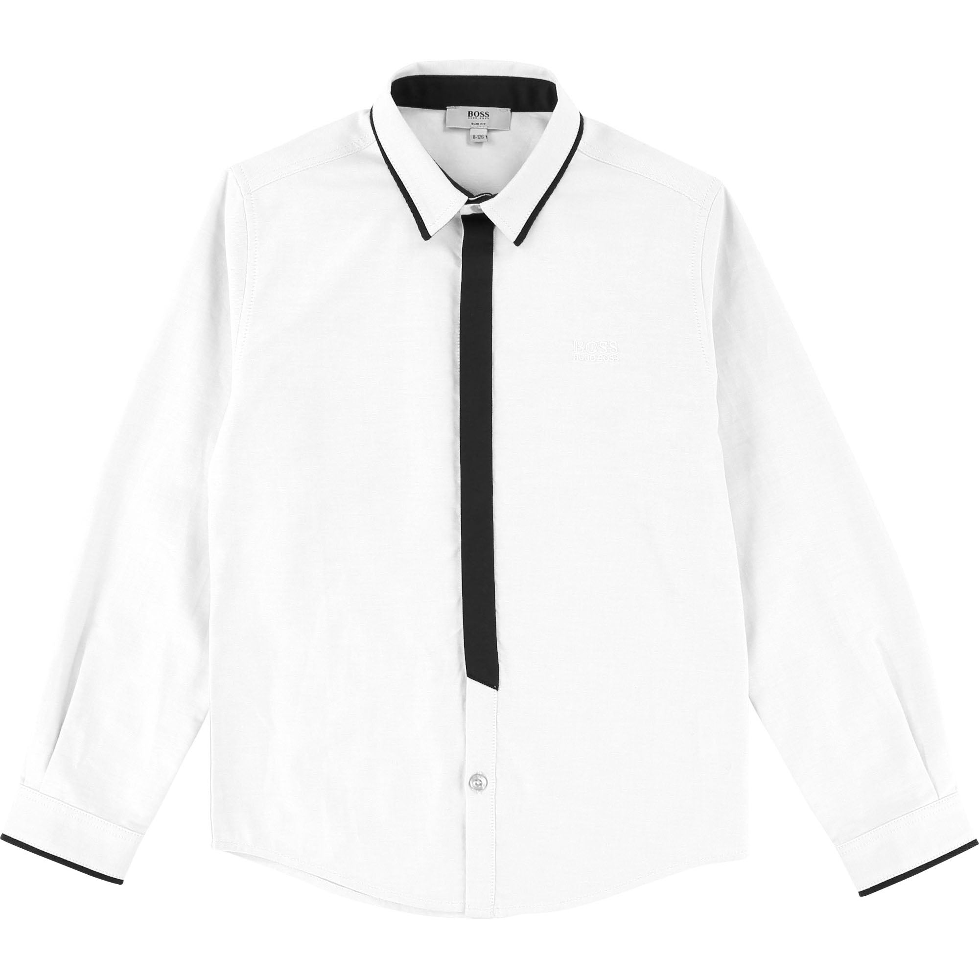 Boys White Cotton Polo Shirt