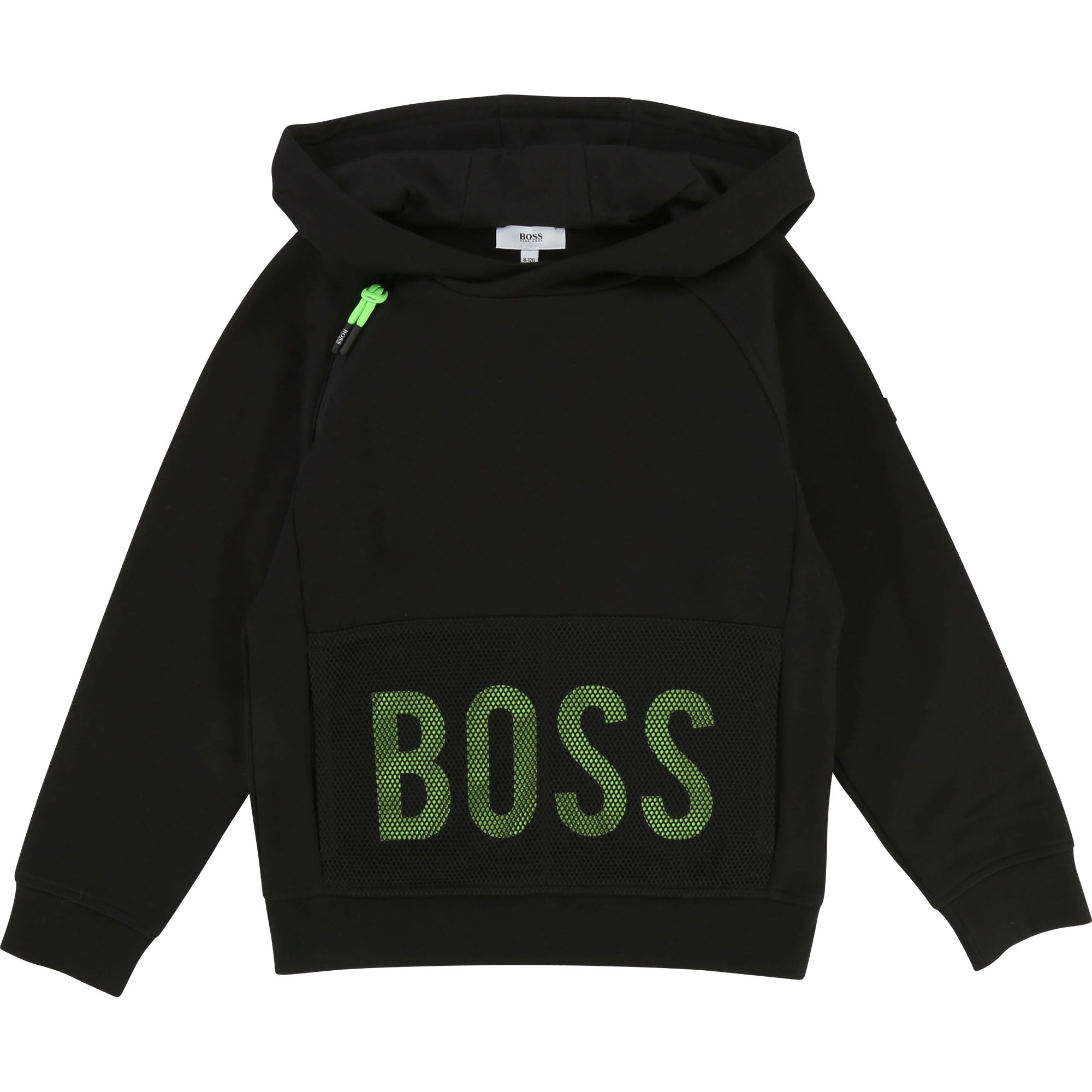 Boys Black Logo Cotton Sweatshirt