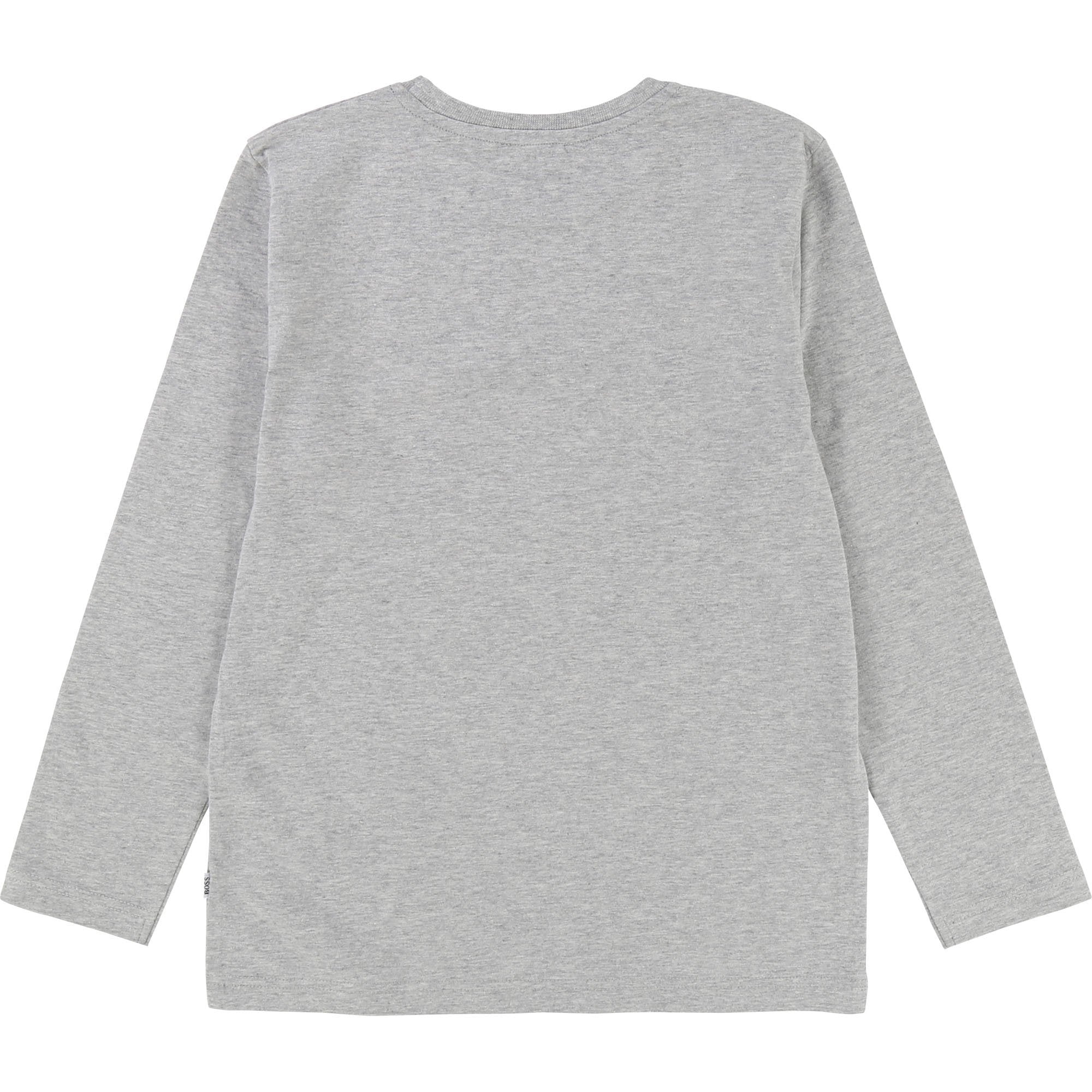 Boys Grey Logo Cotton T-shirt