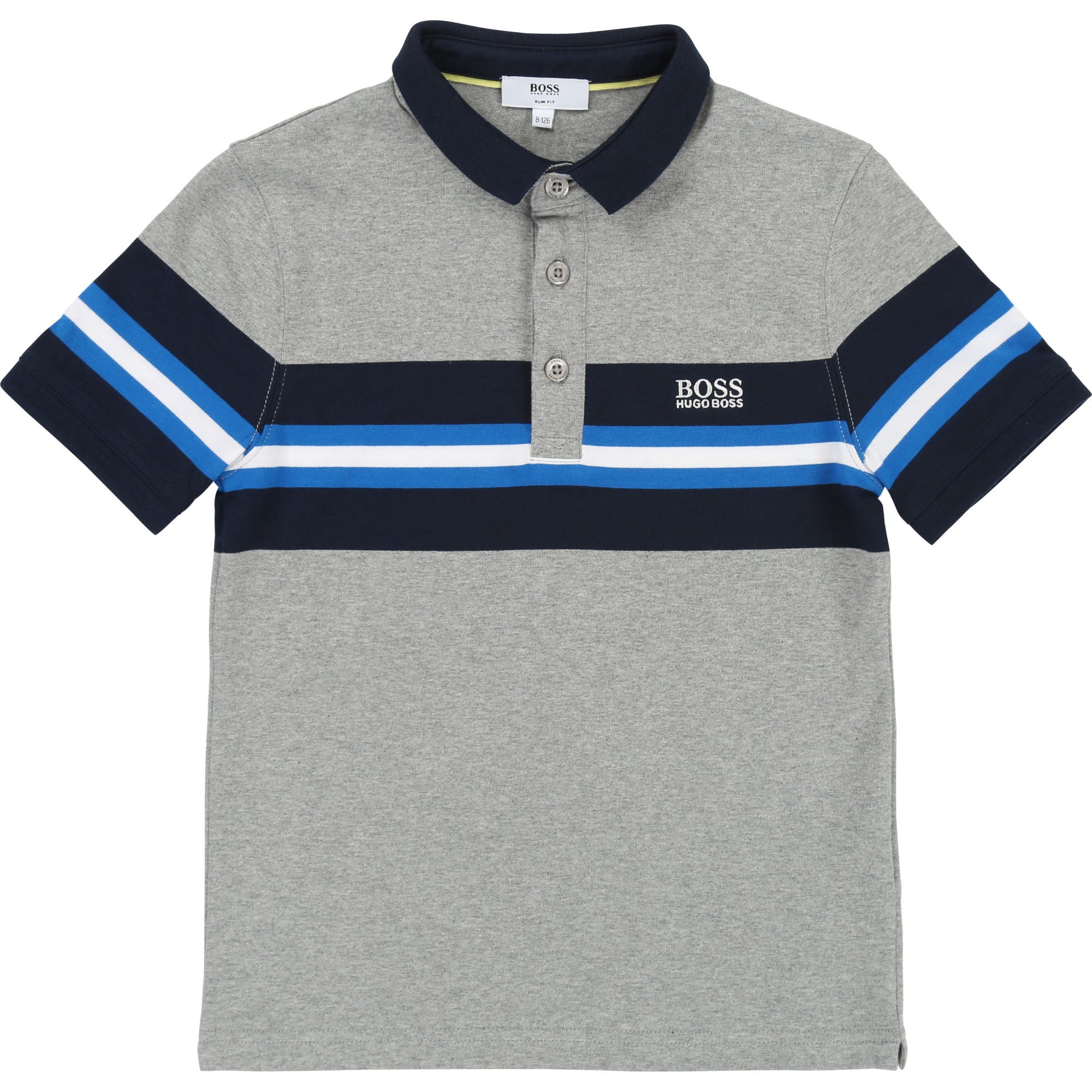 Boys Grey Polo Cotton Shirt