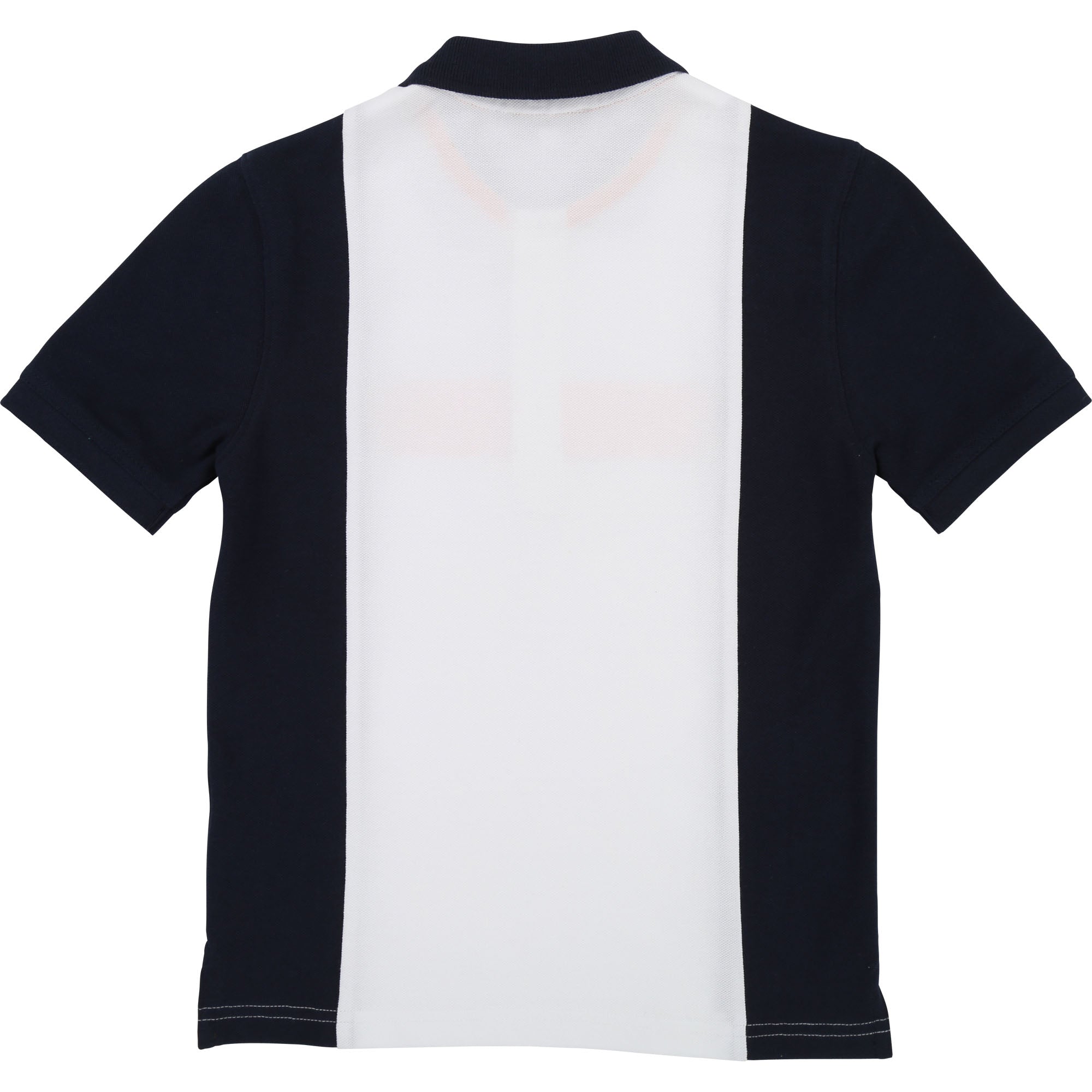 Boys Dark Blue & White Cotton Polo Shirt