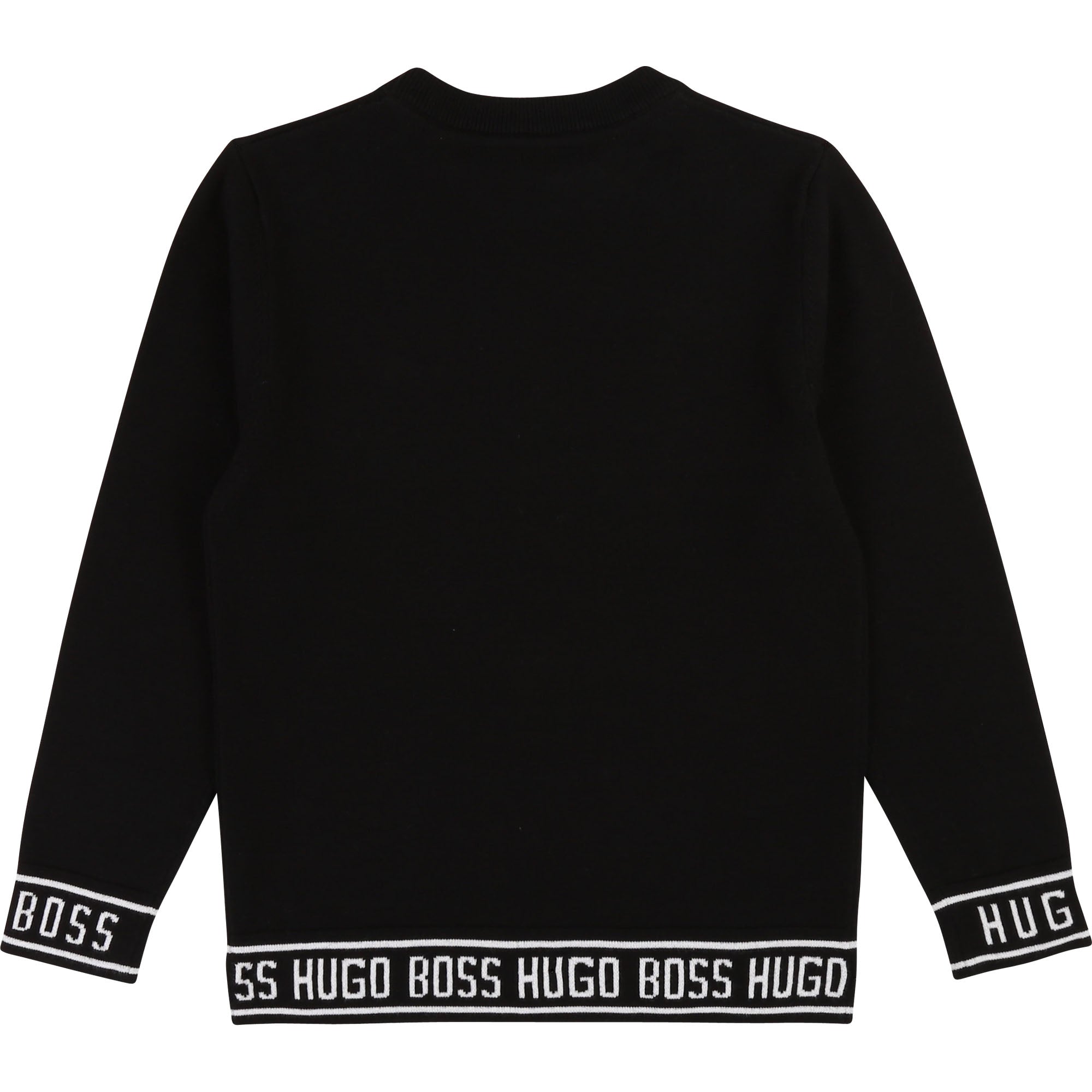 Boys Black Logo Cotton Top