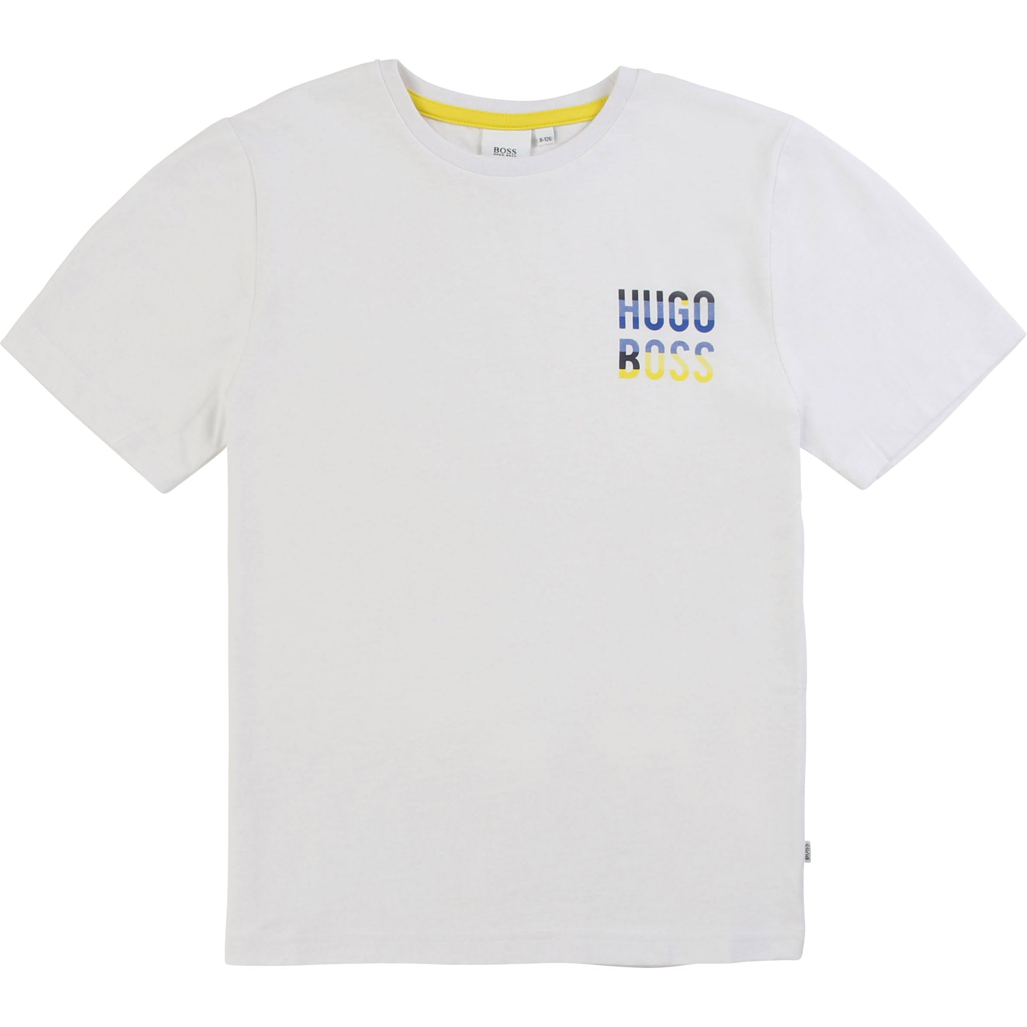 Boys White Logo Cotton T-shirt