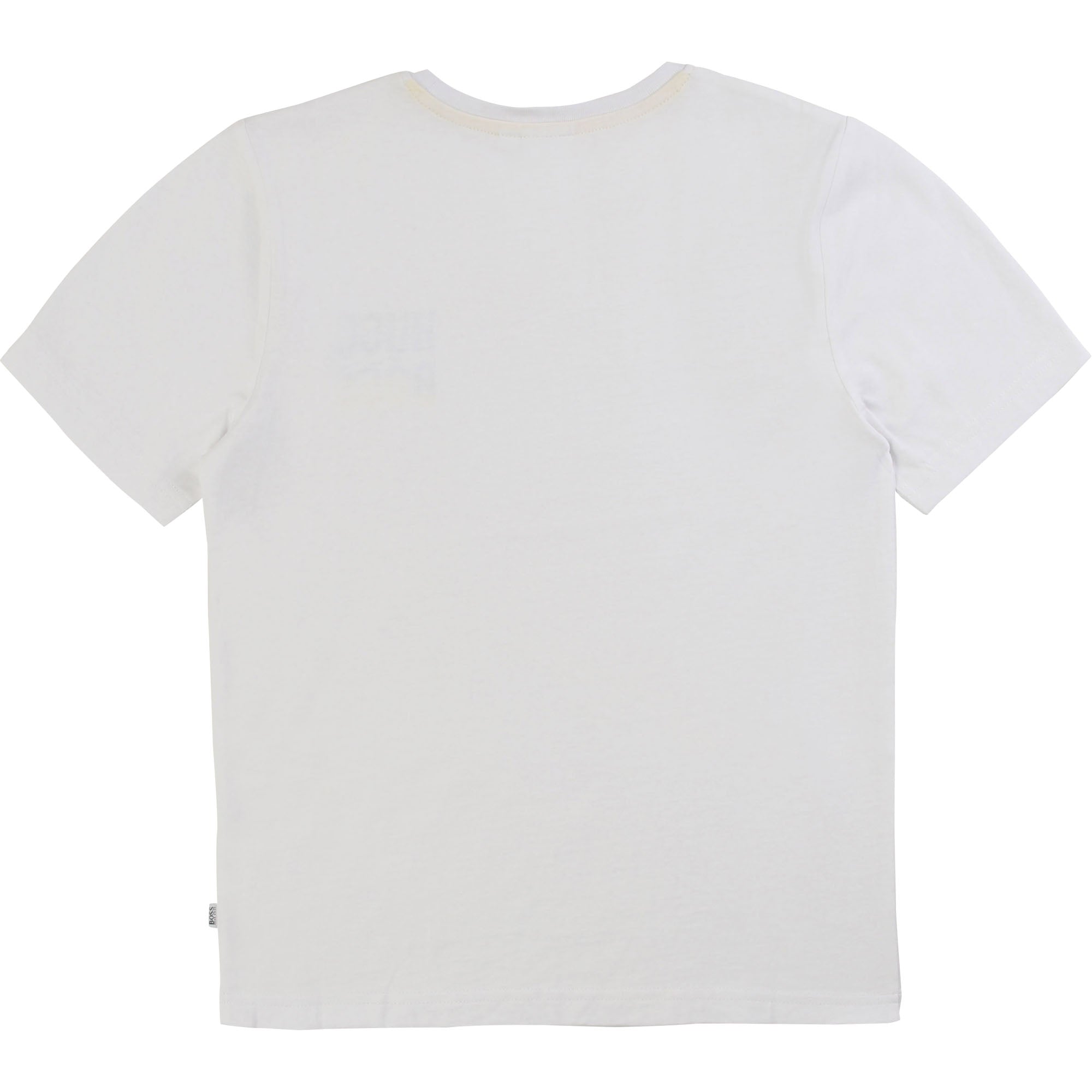Boys White Logo Cotton T-shirt