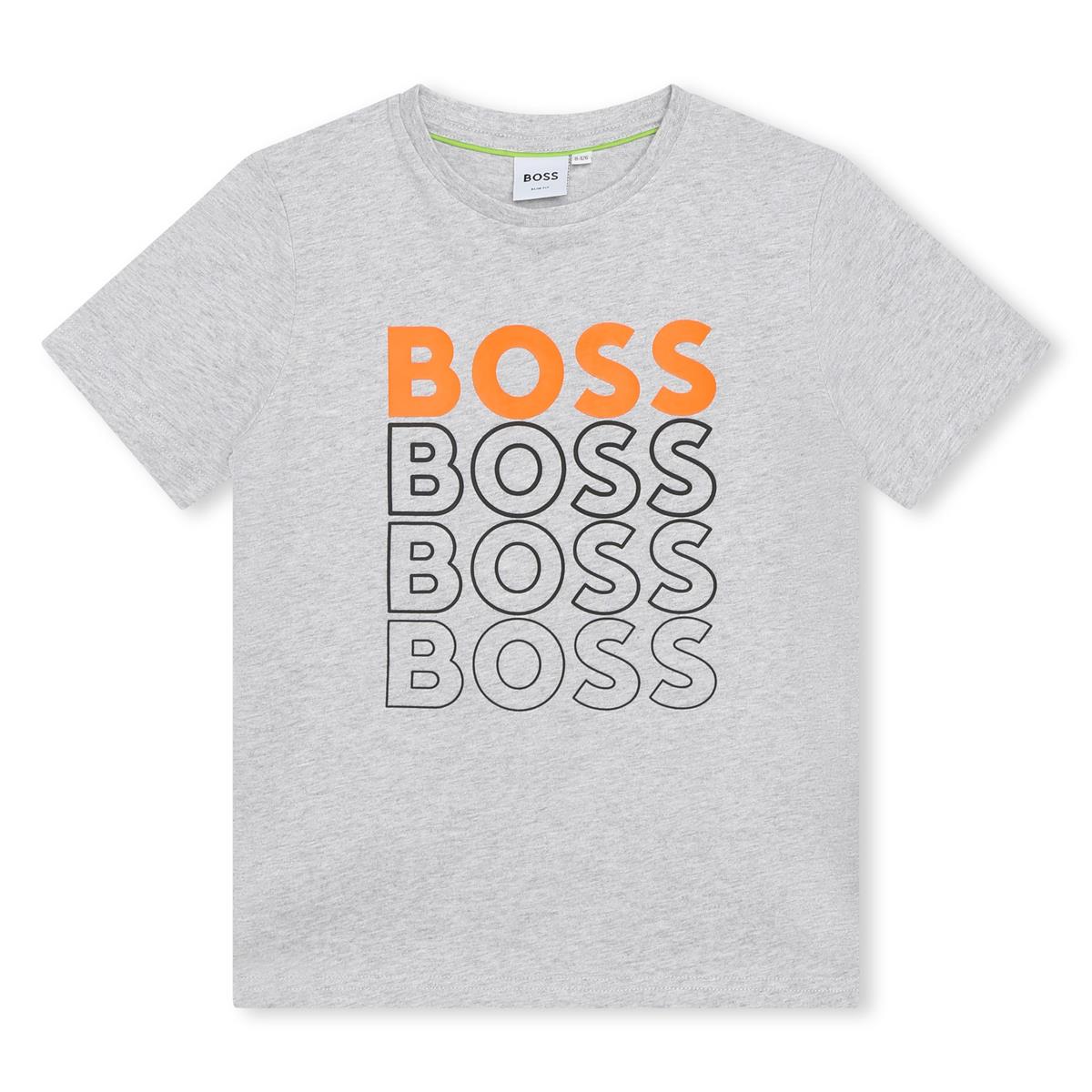 Boys Grey Logo T-Shirt
