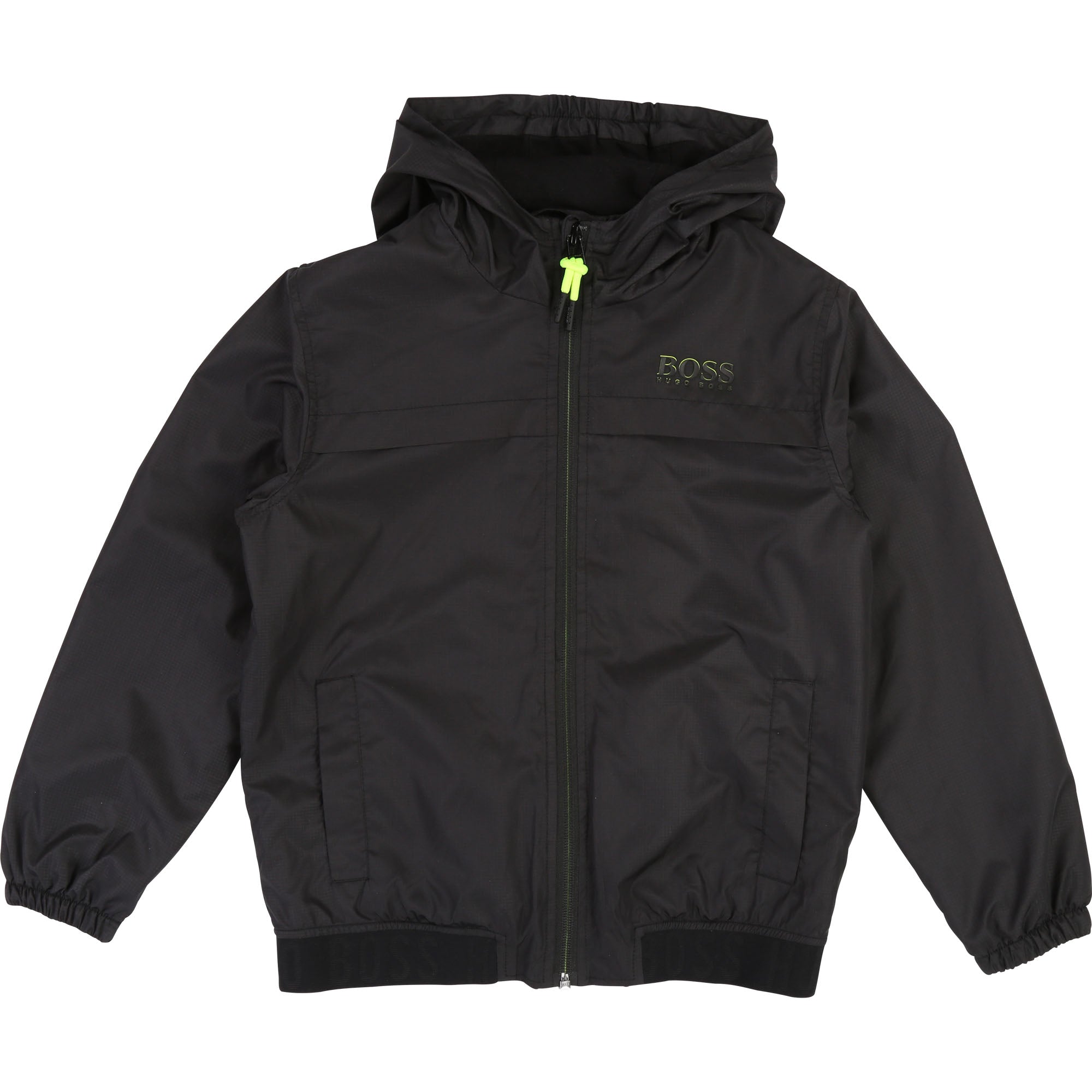 Boys Black Hooded Coat