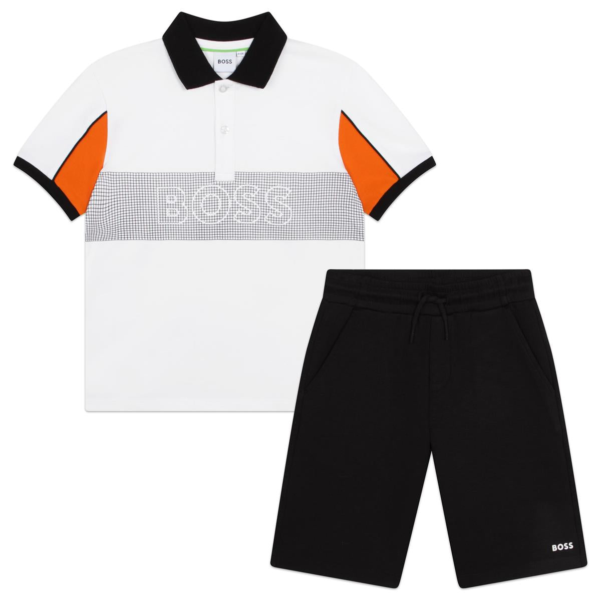 Boys White Cotton Set