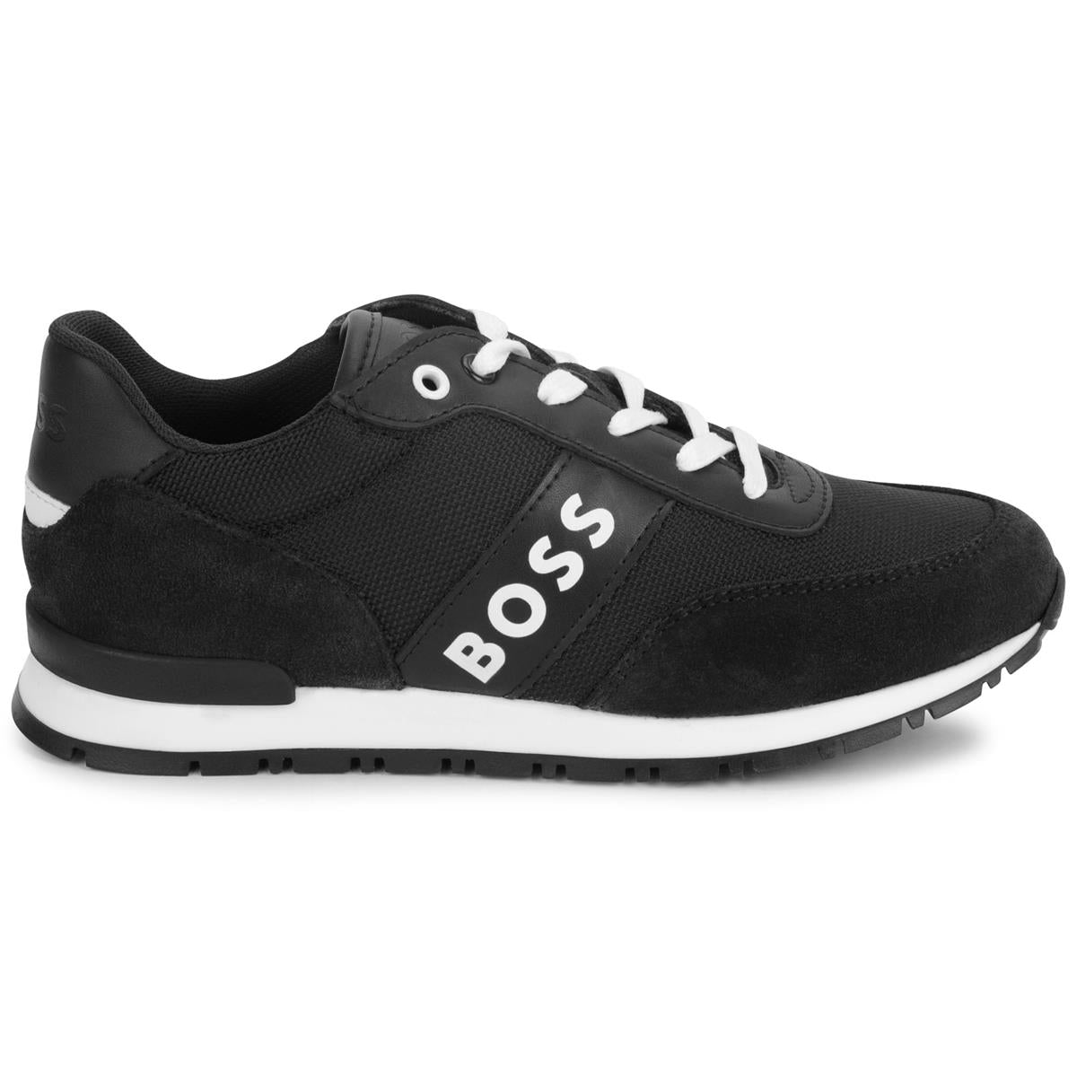 Boys Black Logo Shoes