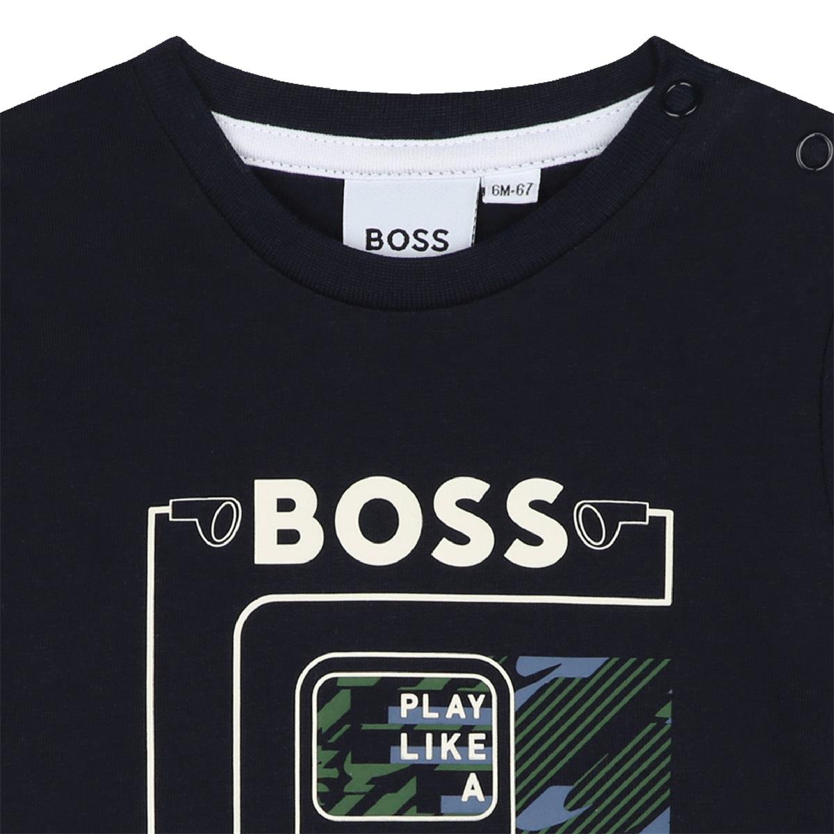 Baby Boys Navy Cotton T-Shirt