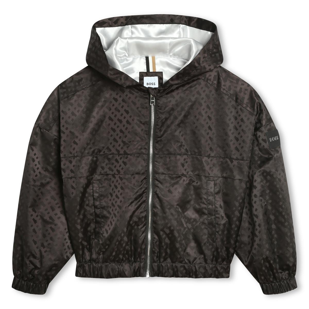 Boys Black Zip-Up Jacket