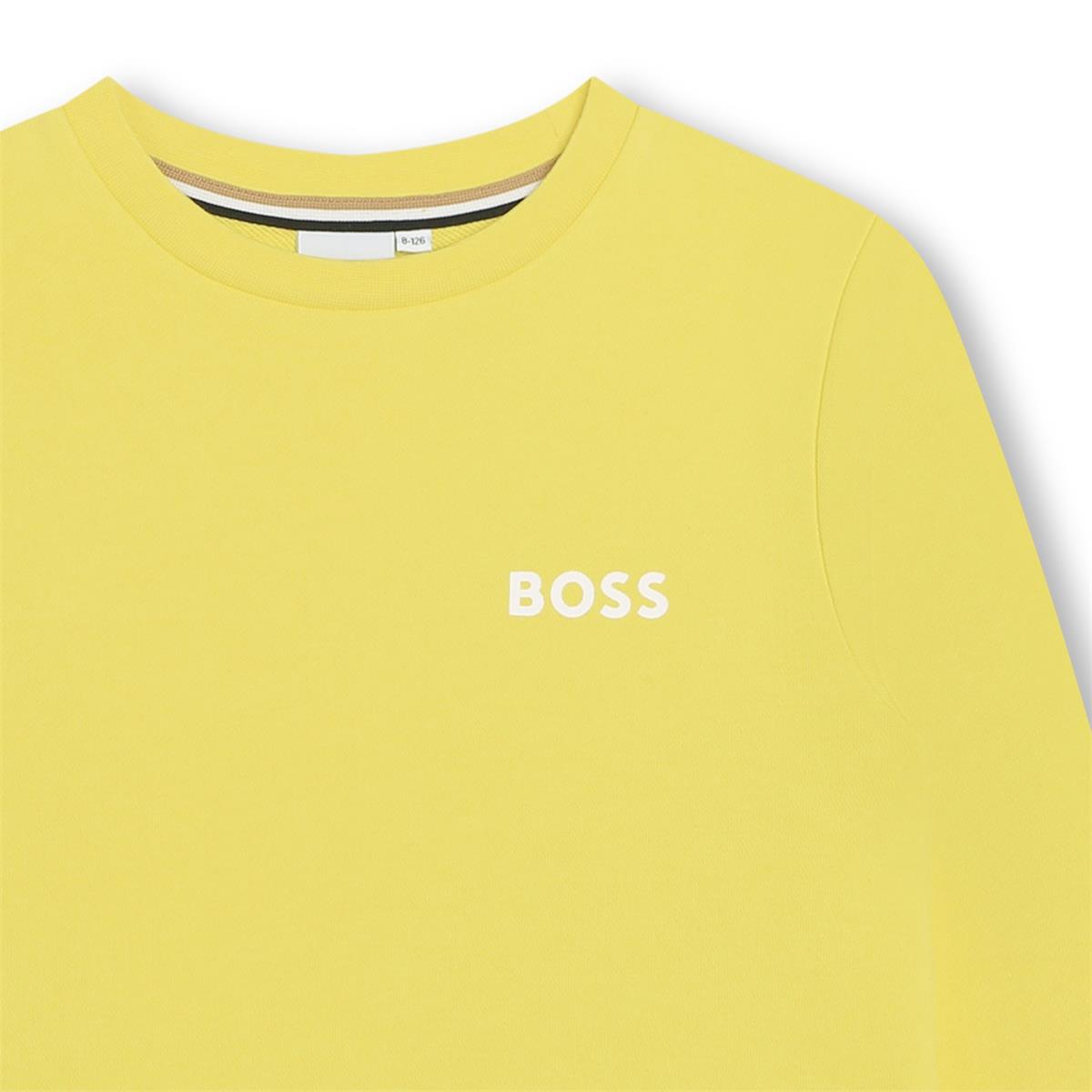 Boys Yellow Cotton Sweatshirt
