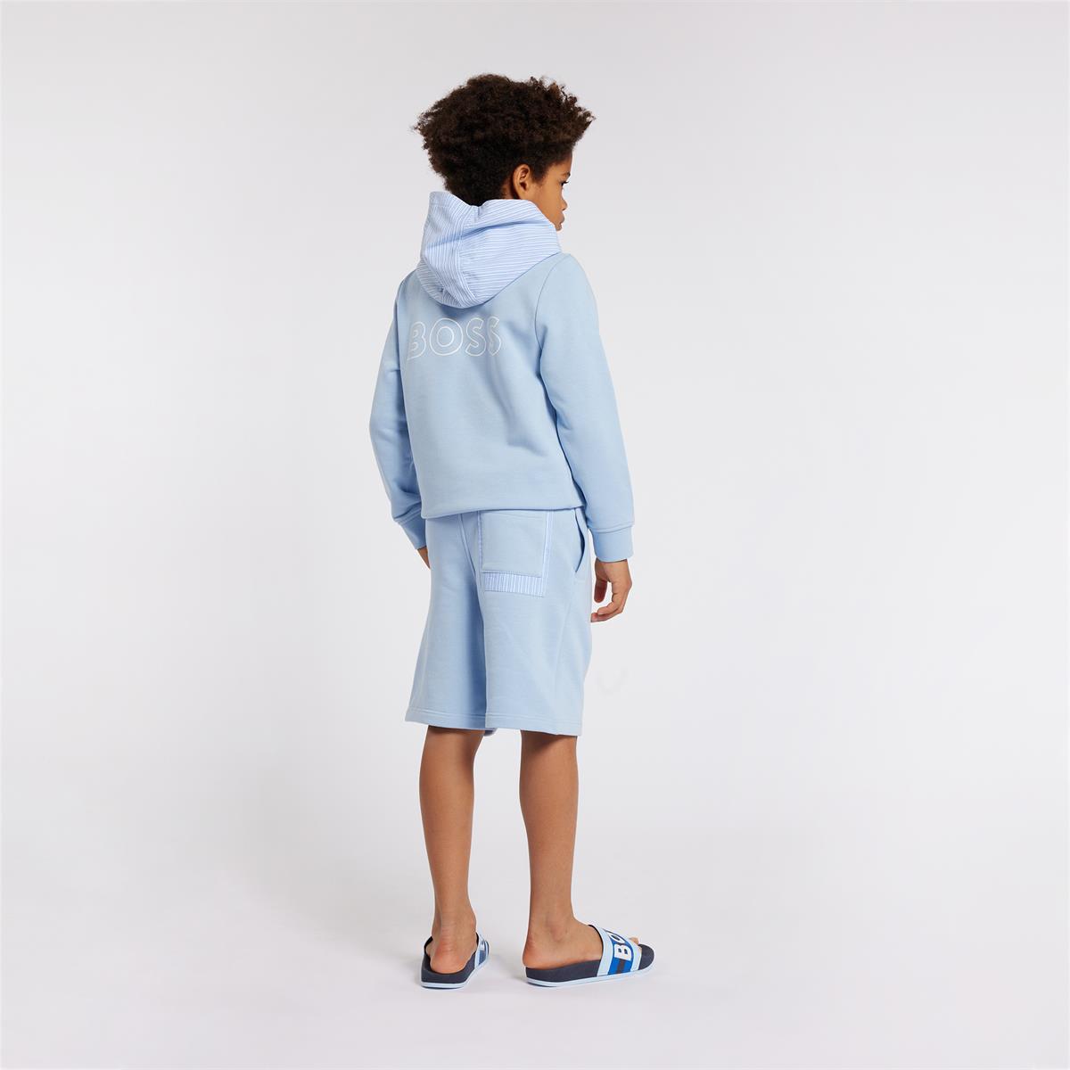 Boys Blue Hooded Sweatshirt