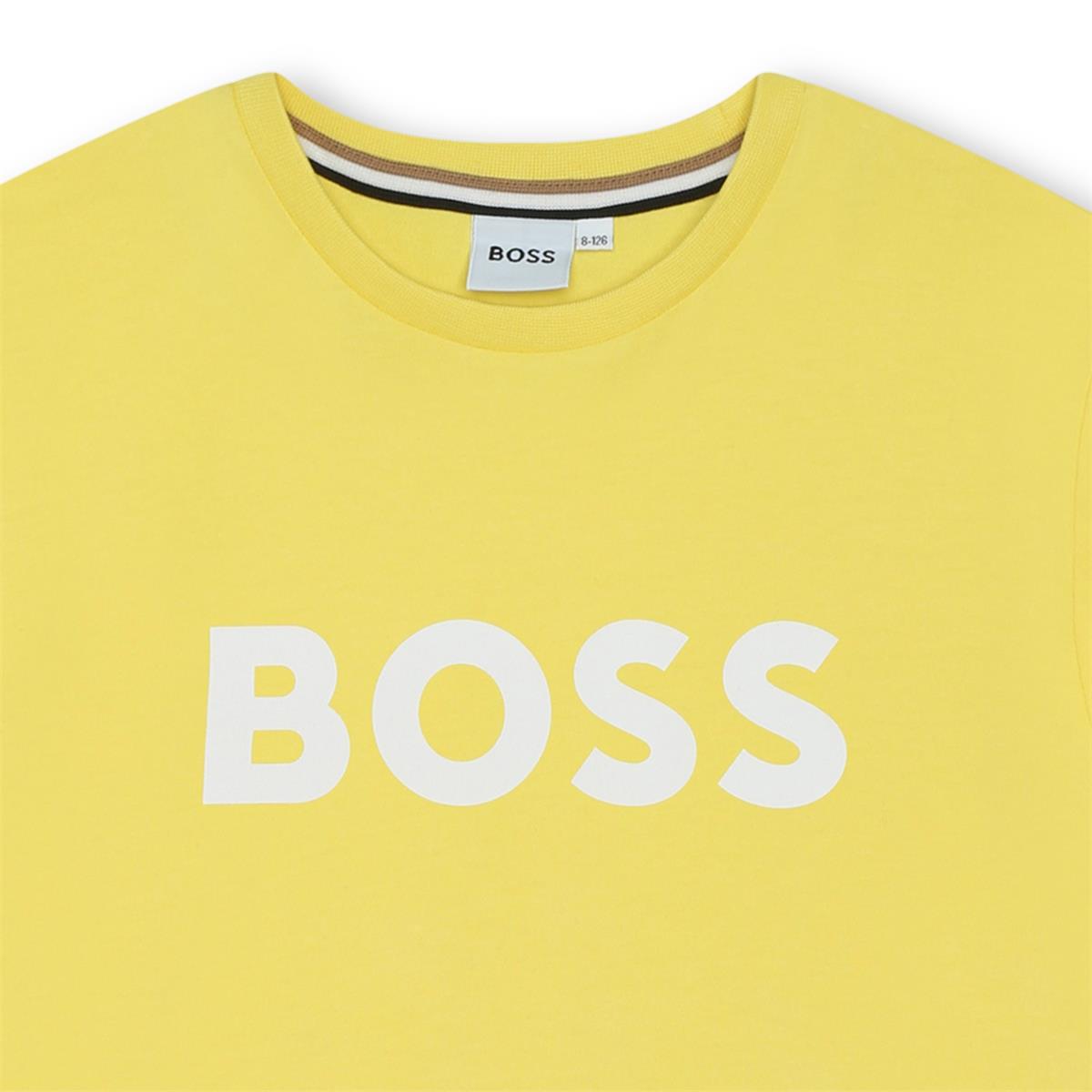 Boys Yellow Cotton T-Shirt