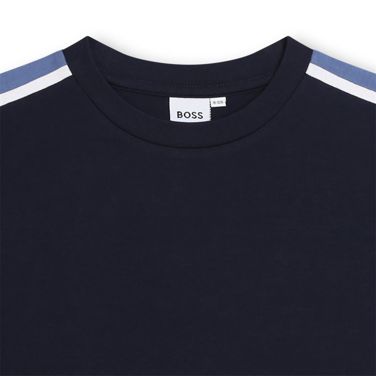 Boys Navy Cotton T-Shirt