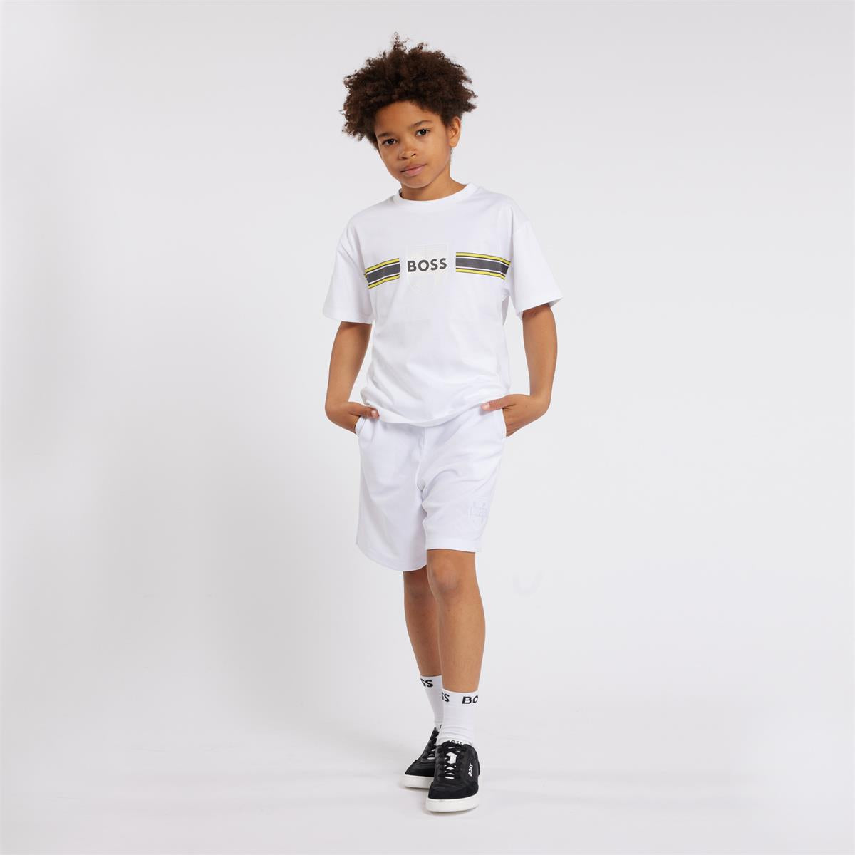 Boys White Cotton T-Shirt