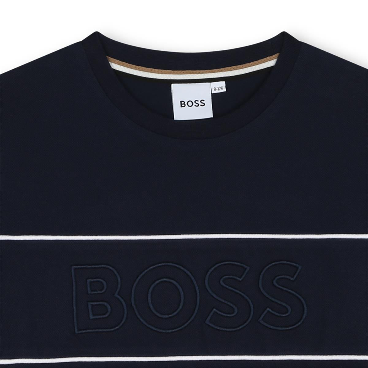 Boys Navy Cotton T-Shirt