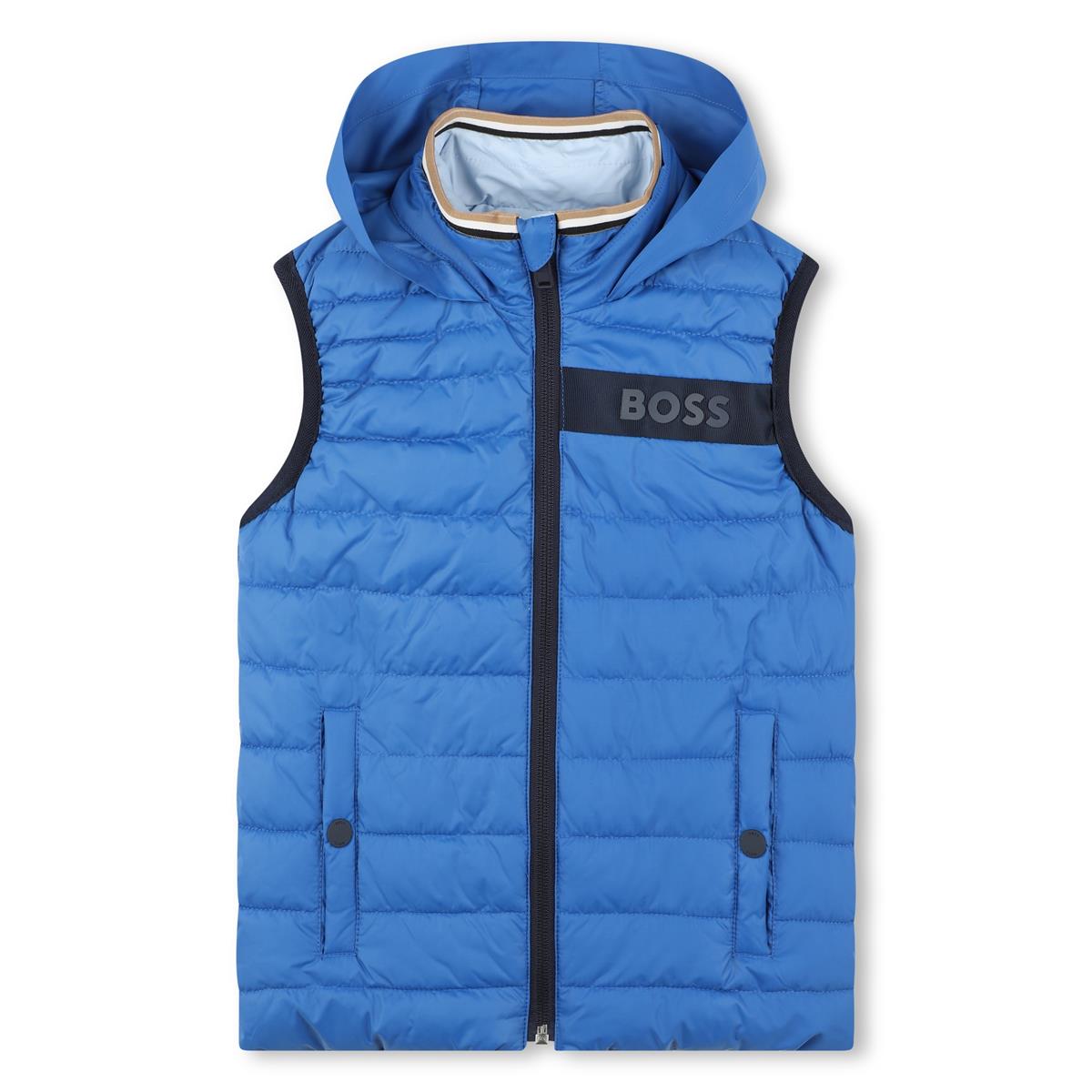 Boys Blue Reversible Padded Gilet