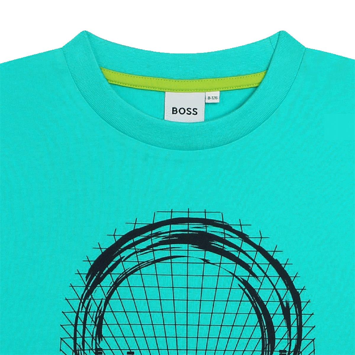 Boys Green Cotton T-Shirt
