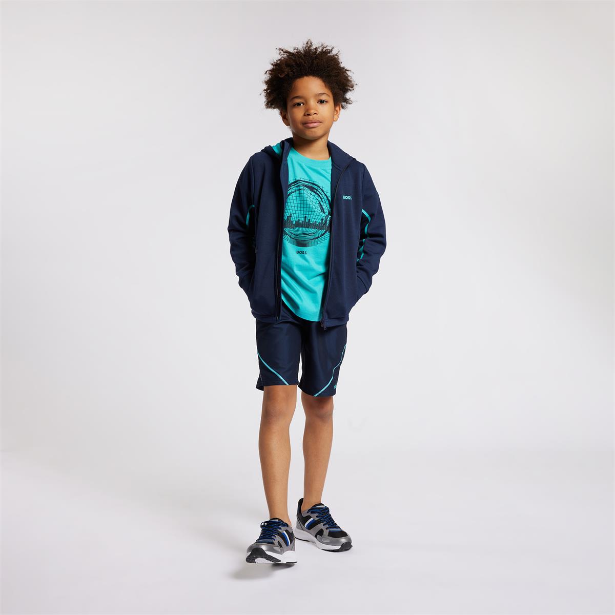 Boys Green Cotton T-Shirt