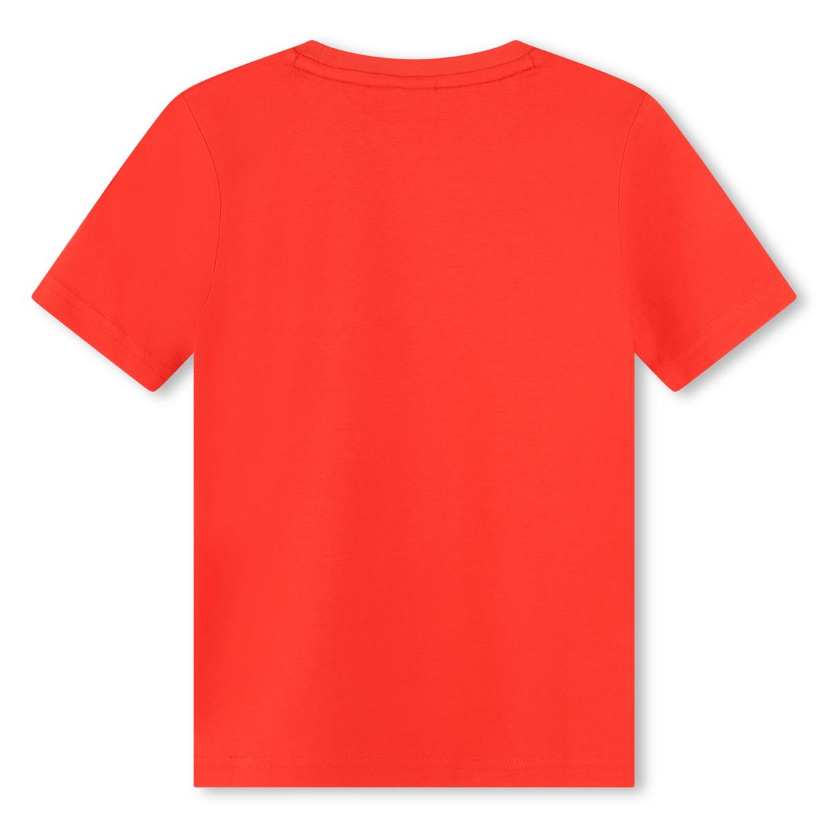 Boys Orange Cotton T-Shirt