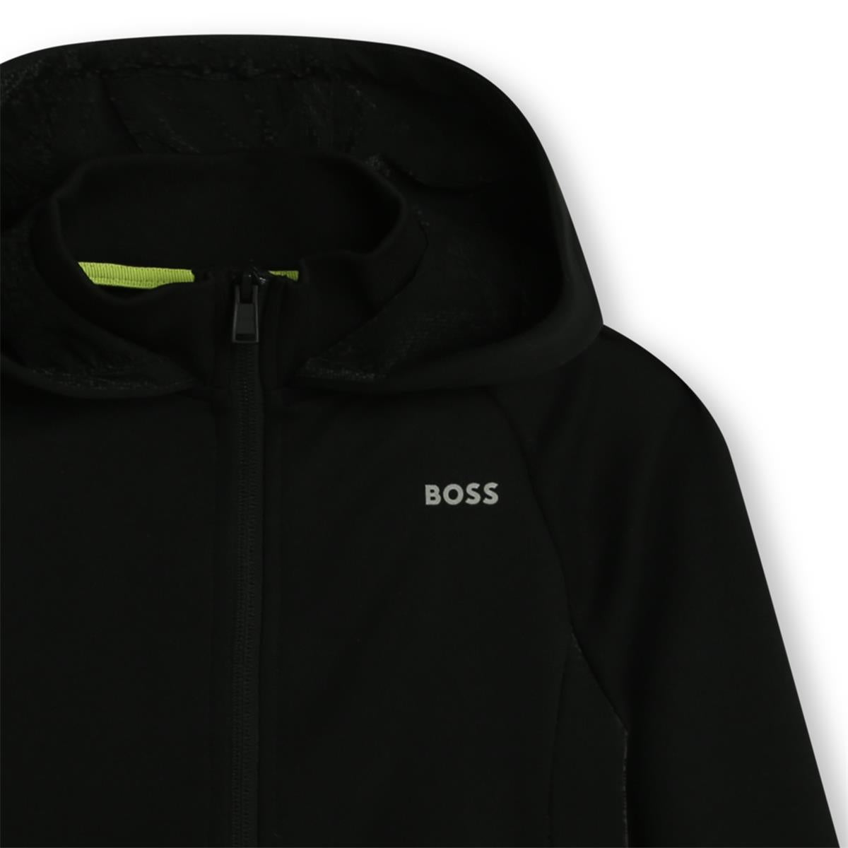 Boys Black Zip-Up Top