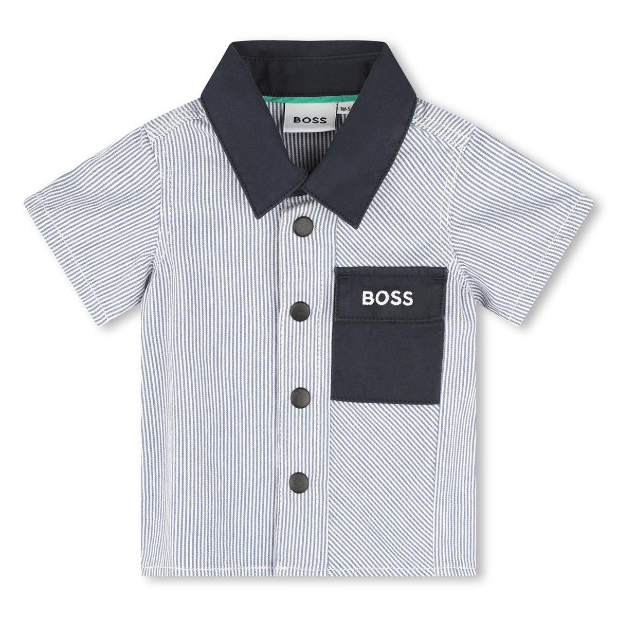 Baby Boys Blue Stripes Cotton Set