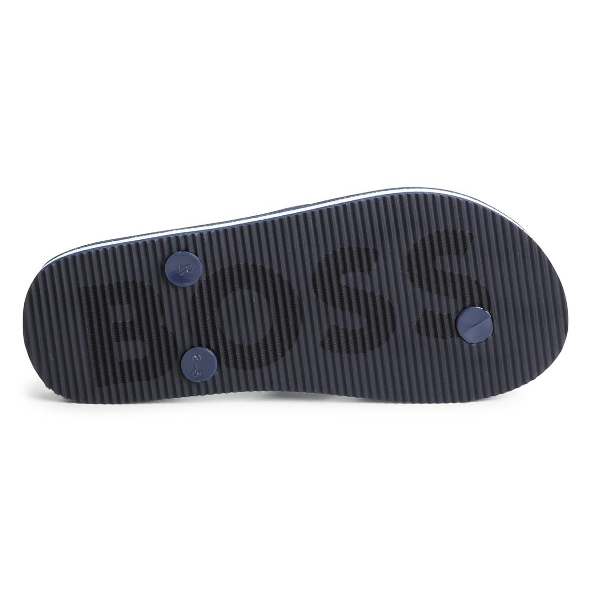 Boys Navy Logo Slippers