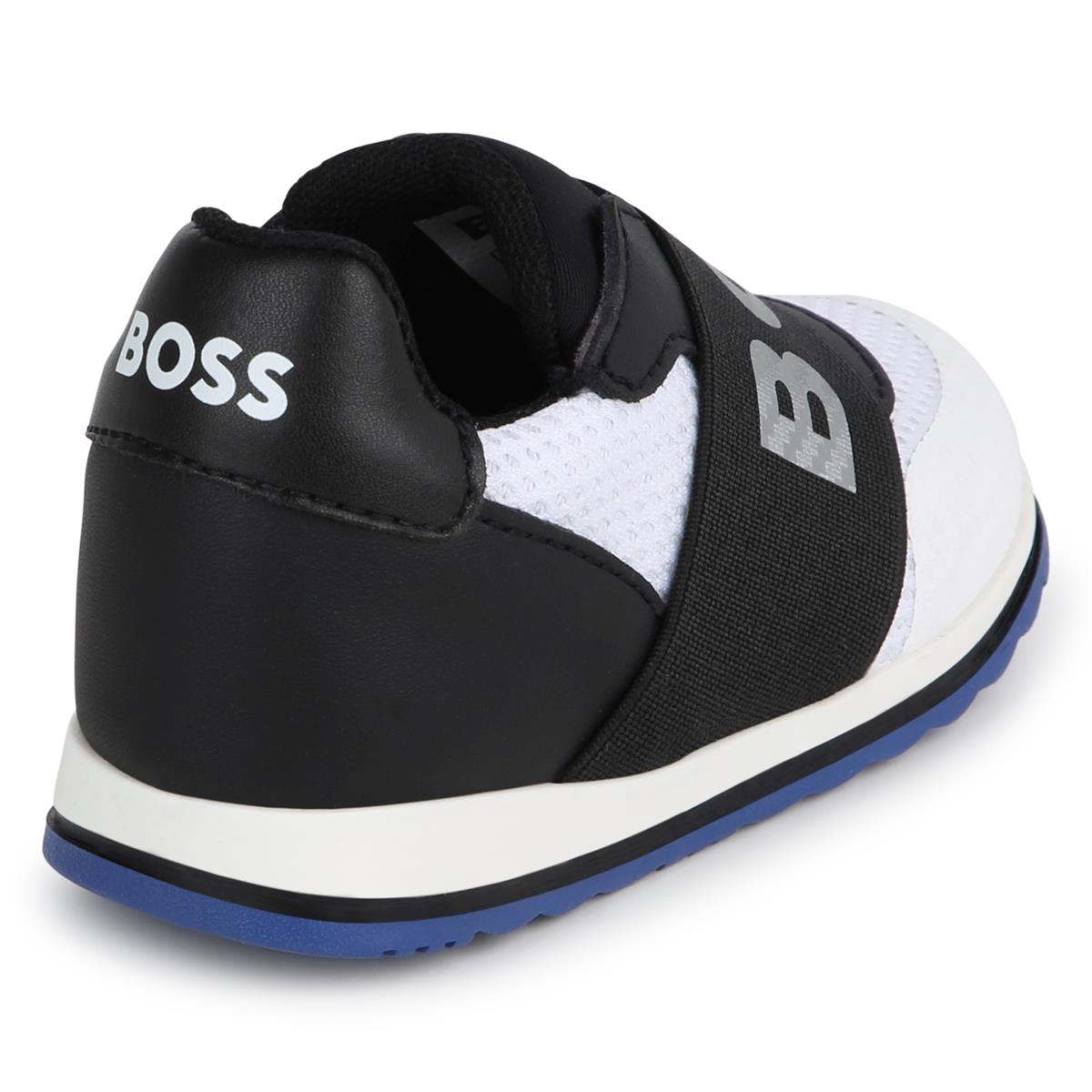 Baby Boys Navy Logo Shoes