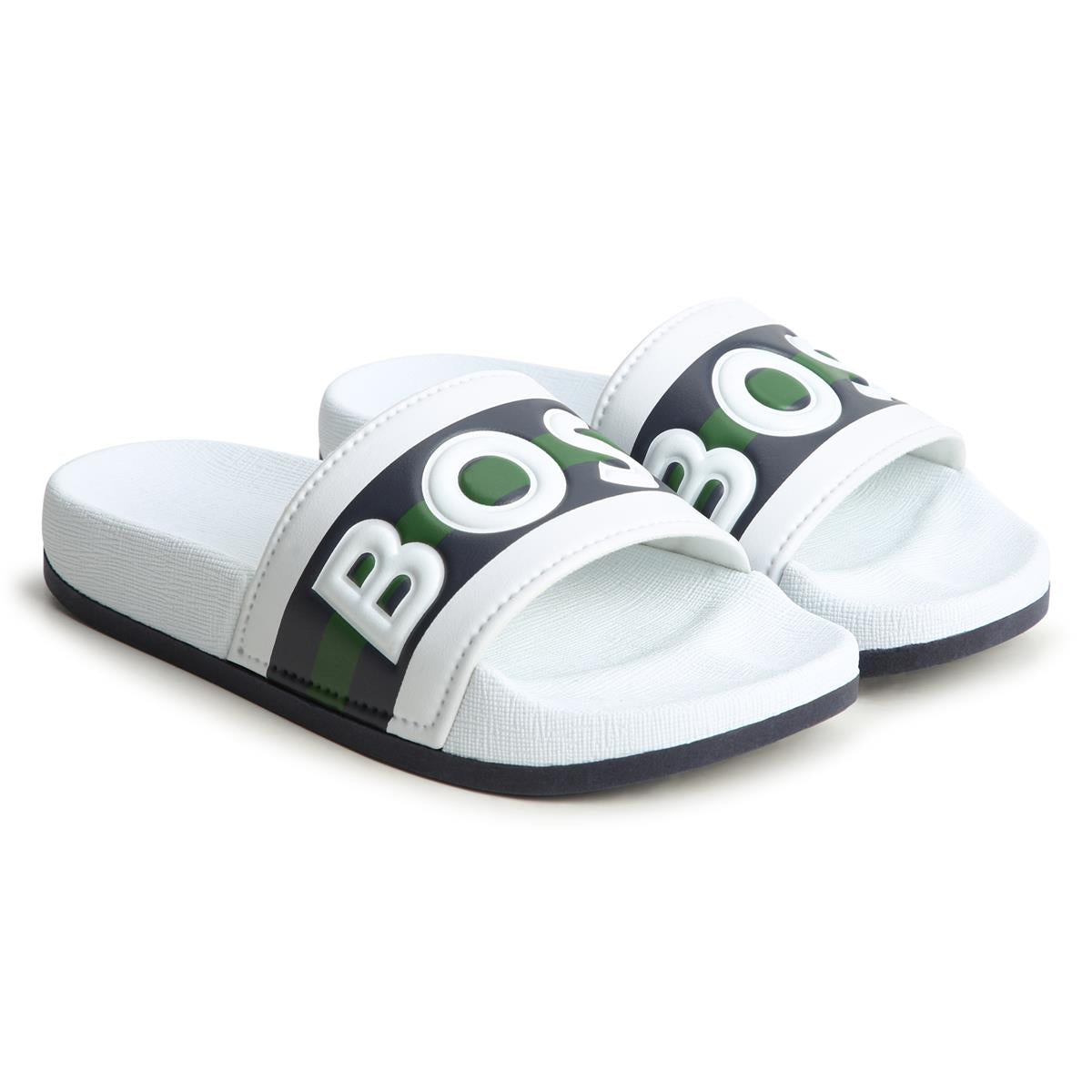 Boys White Slippers