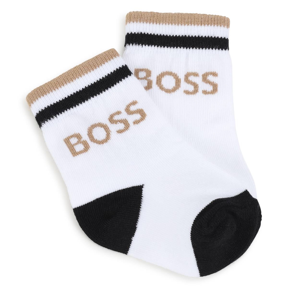 Lot de 3 paires de chaussettes blanches en coton pour bébés garçons
