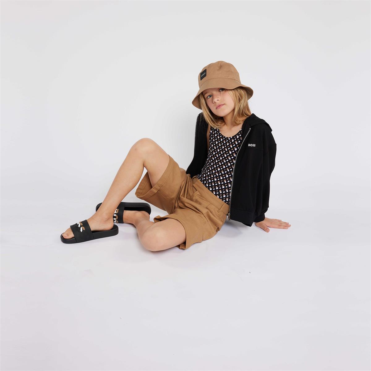 Boys Beige Bucket Hat