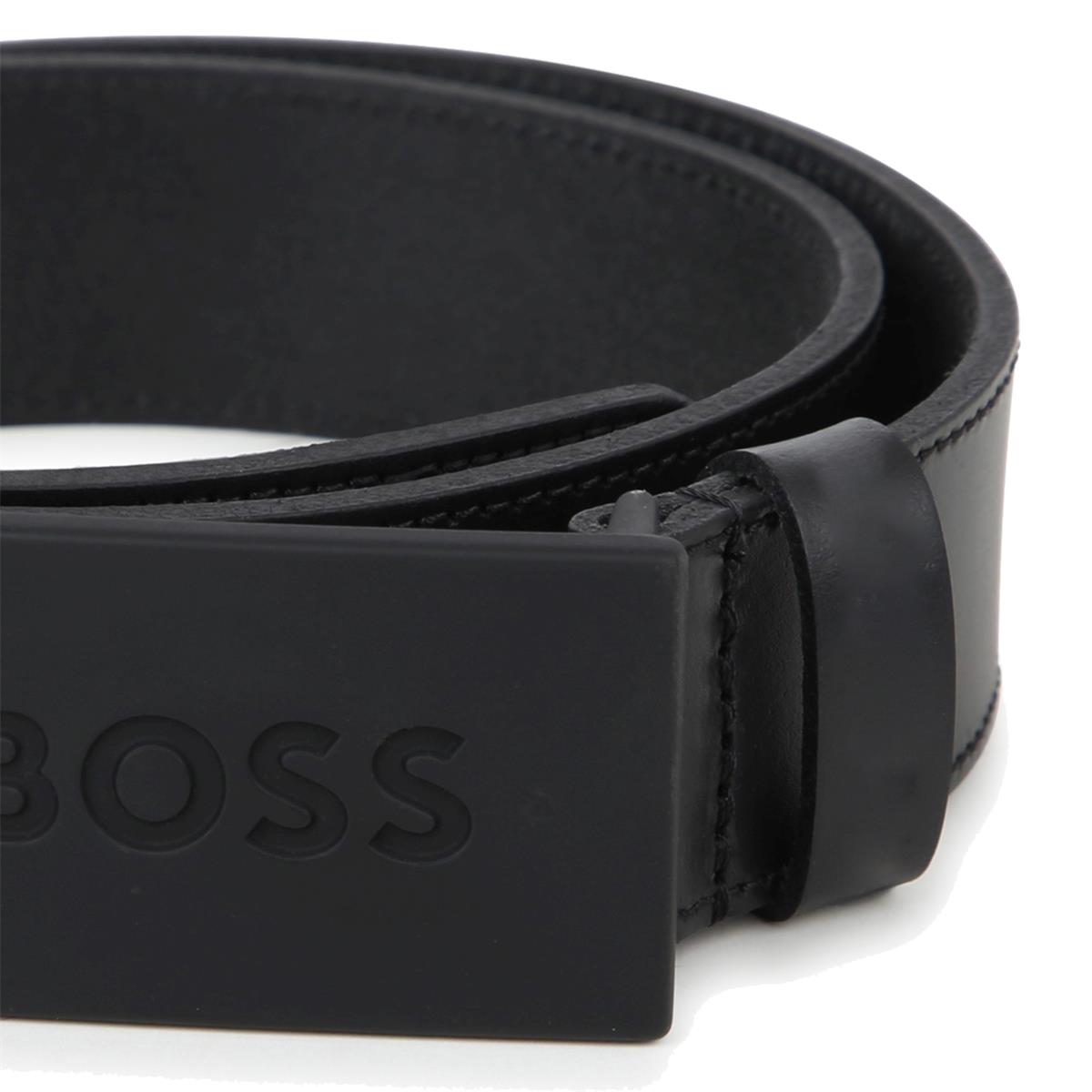 Boys Black Logo Belt