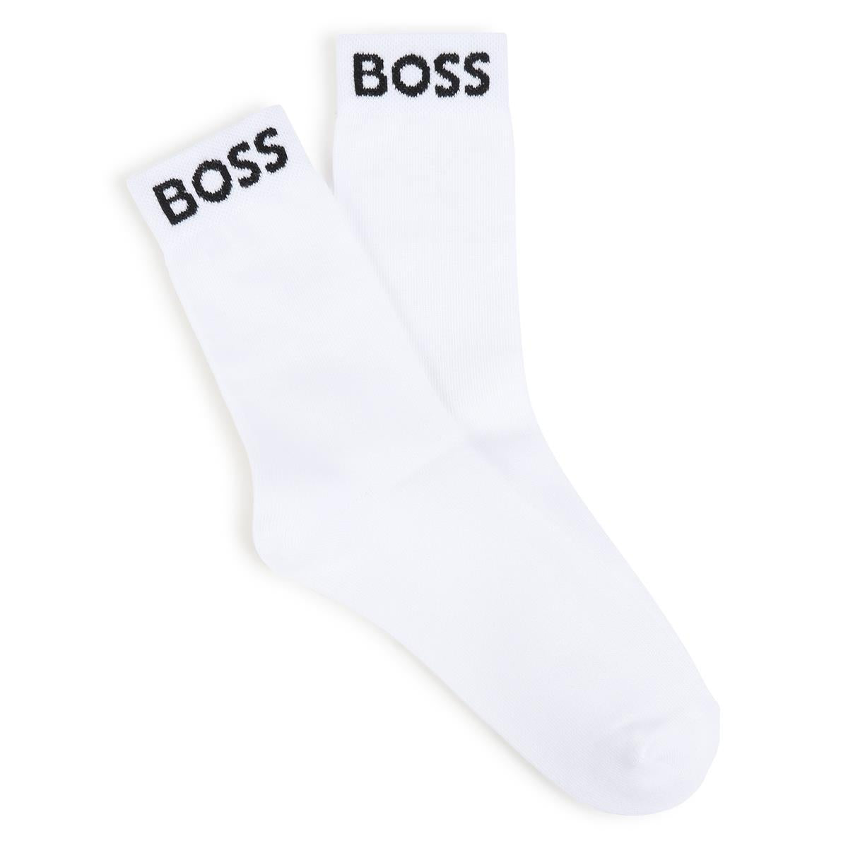 Boys White Cotton Socks Set(2 Pack)