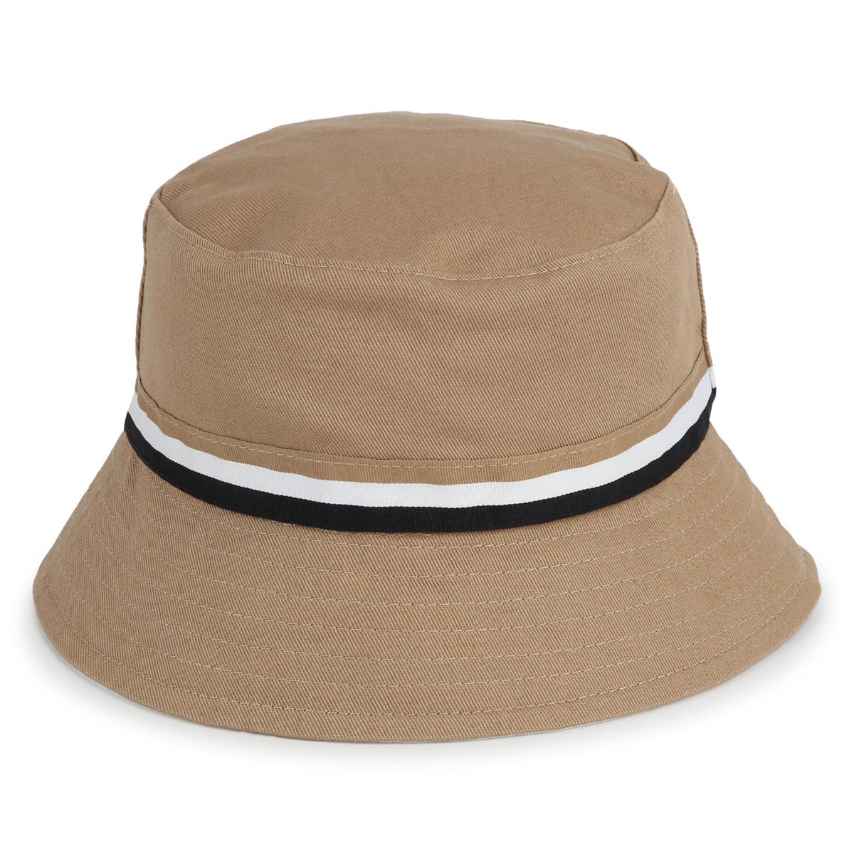 Baby Boys Beige Reversible Bucket Hat