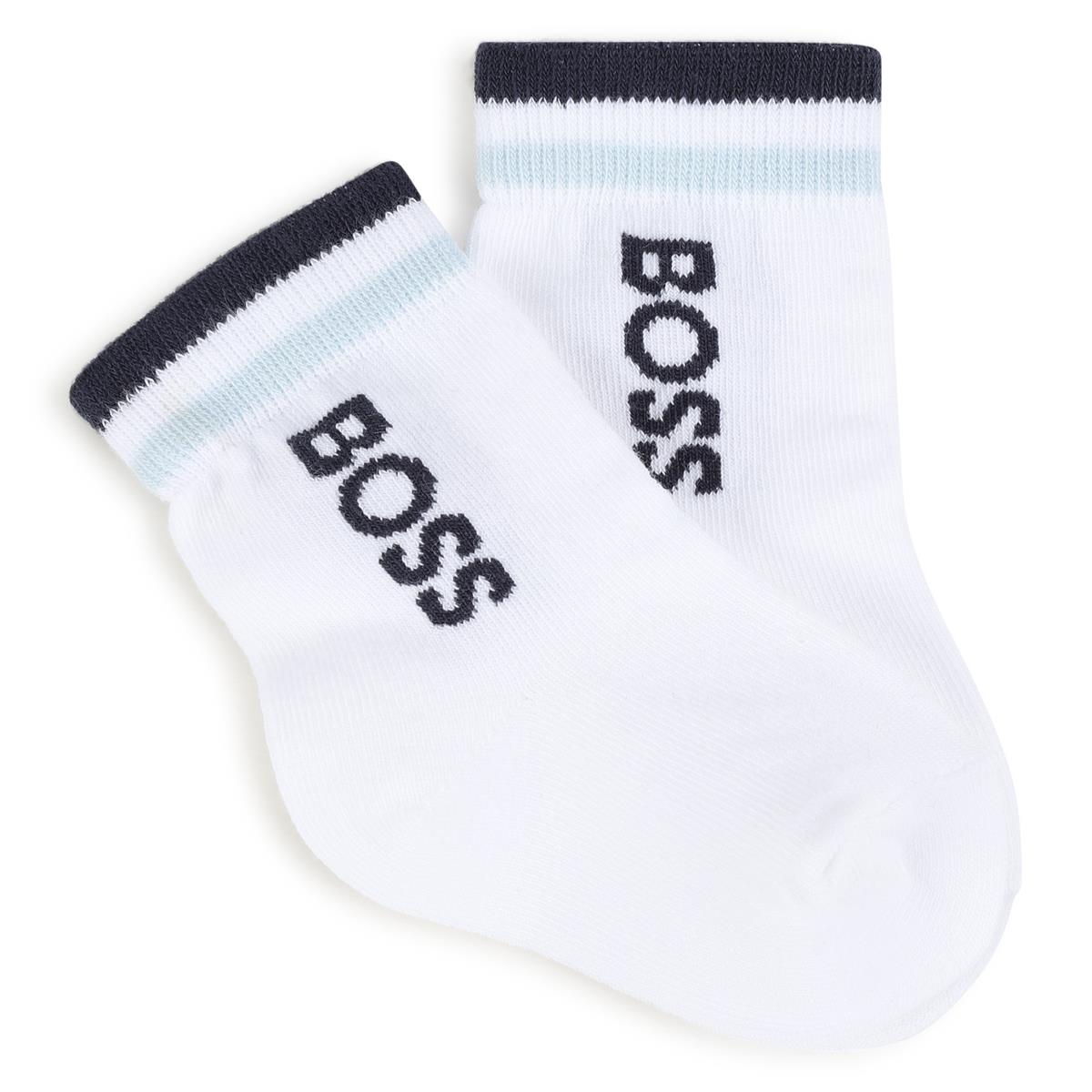 Lot de 3 paires de chaussettes blanches en coton pour bébés garçons