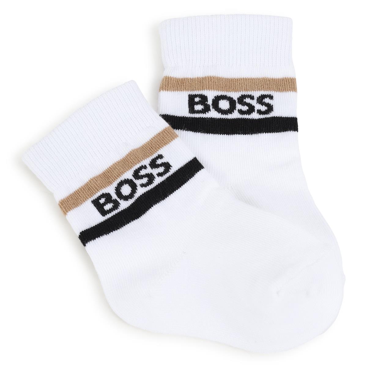 Lot de 3 paires de chaussettes blanches en coton pour bébés garçons