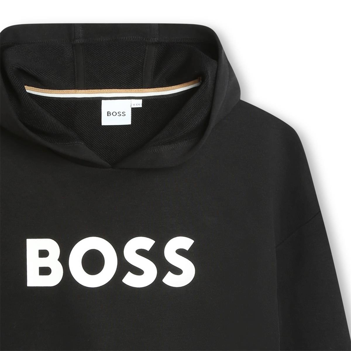 Boys Black Hooded Sweatshirt