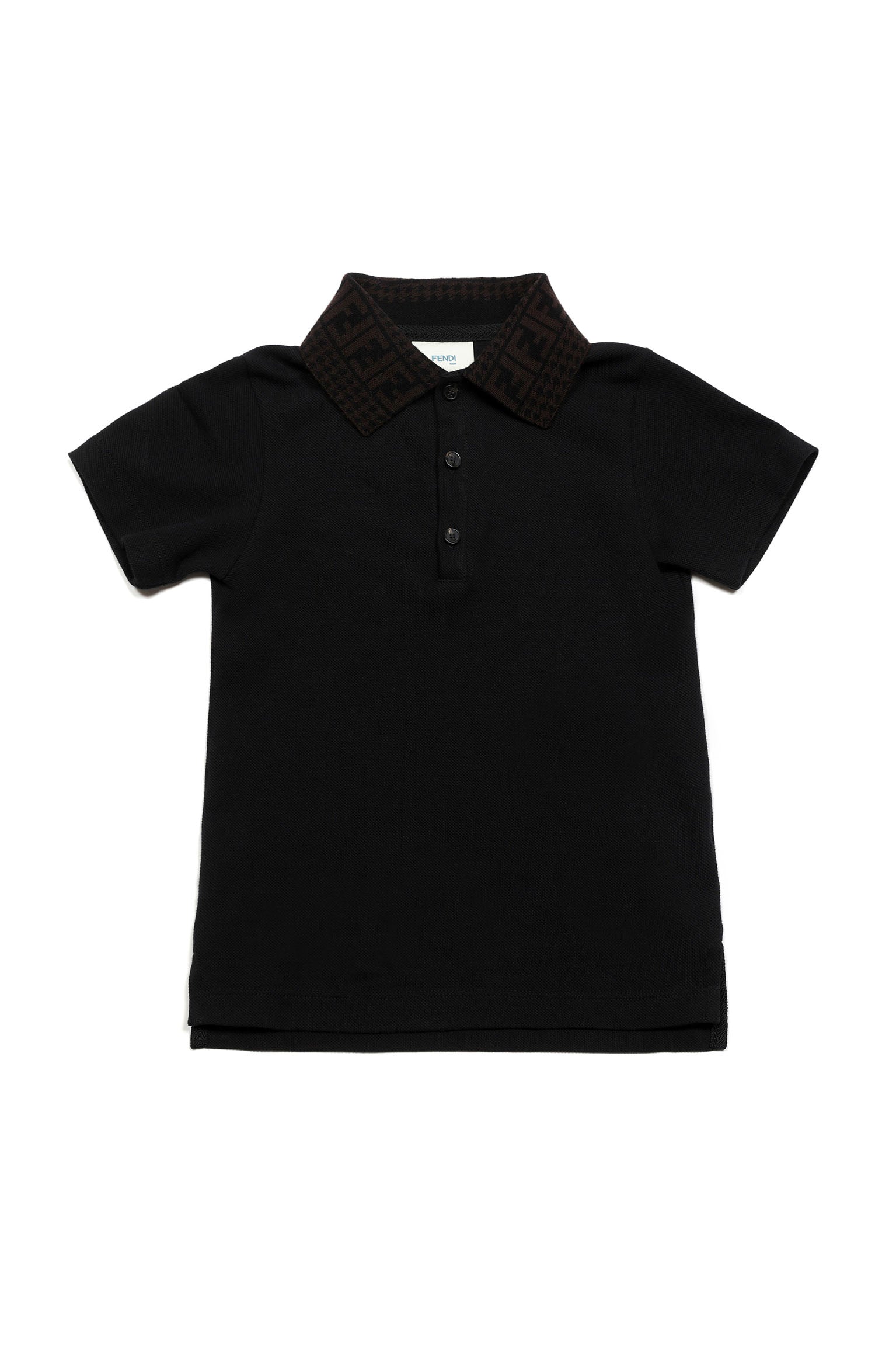 Boys Black Cotton Polo Shirt