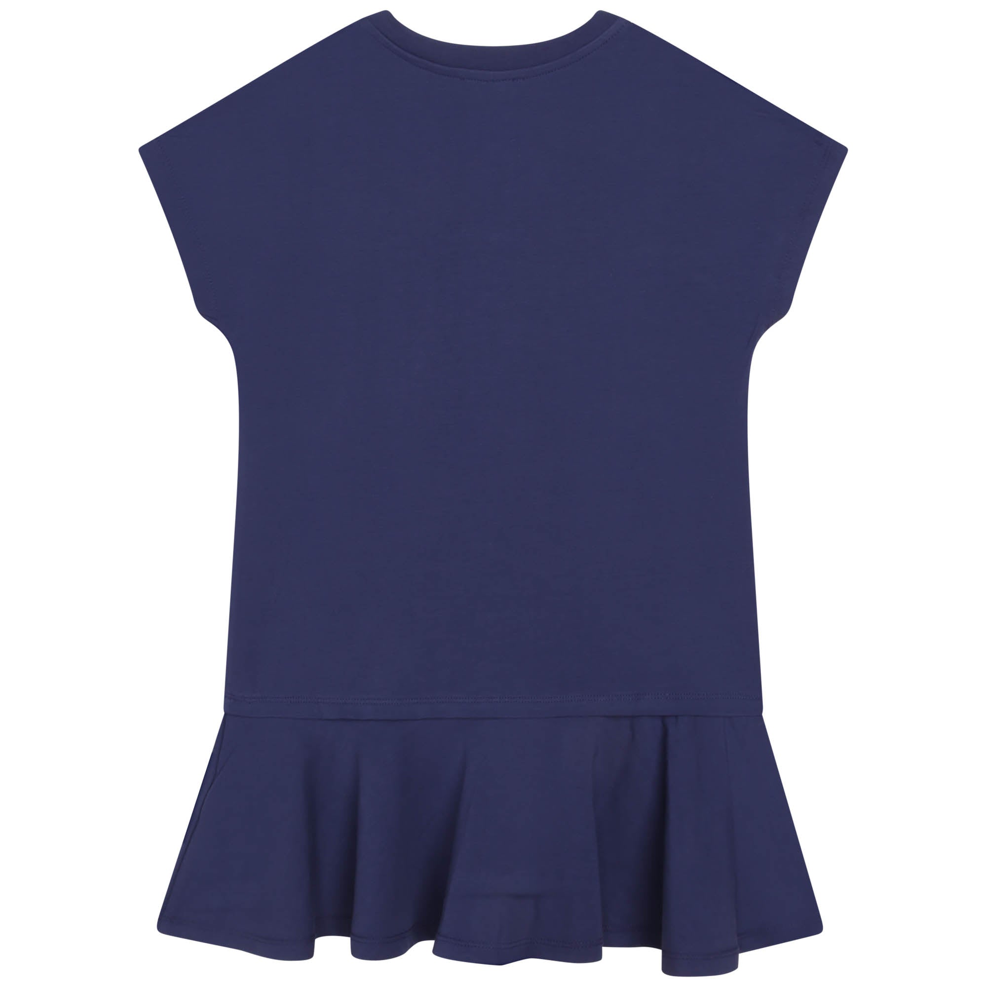 Girls Blue Logo Cotton Dress