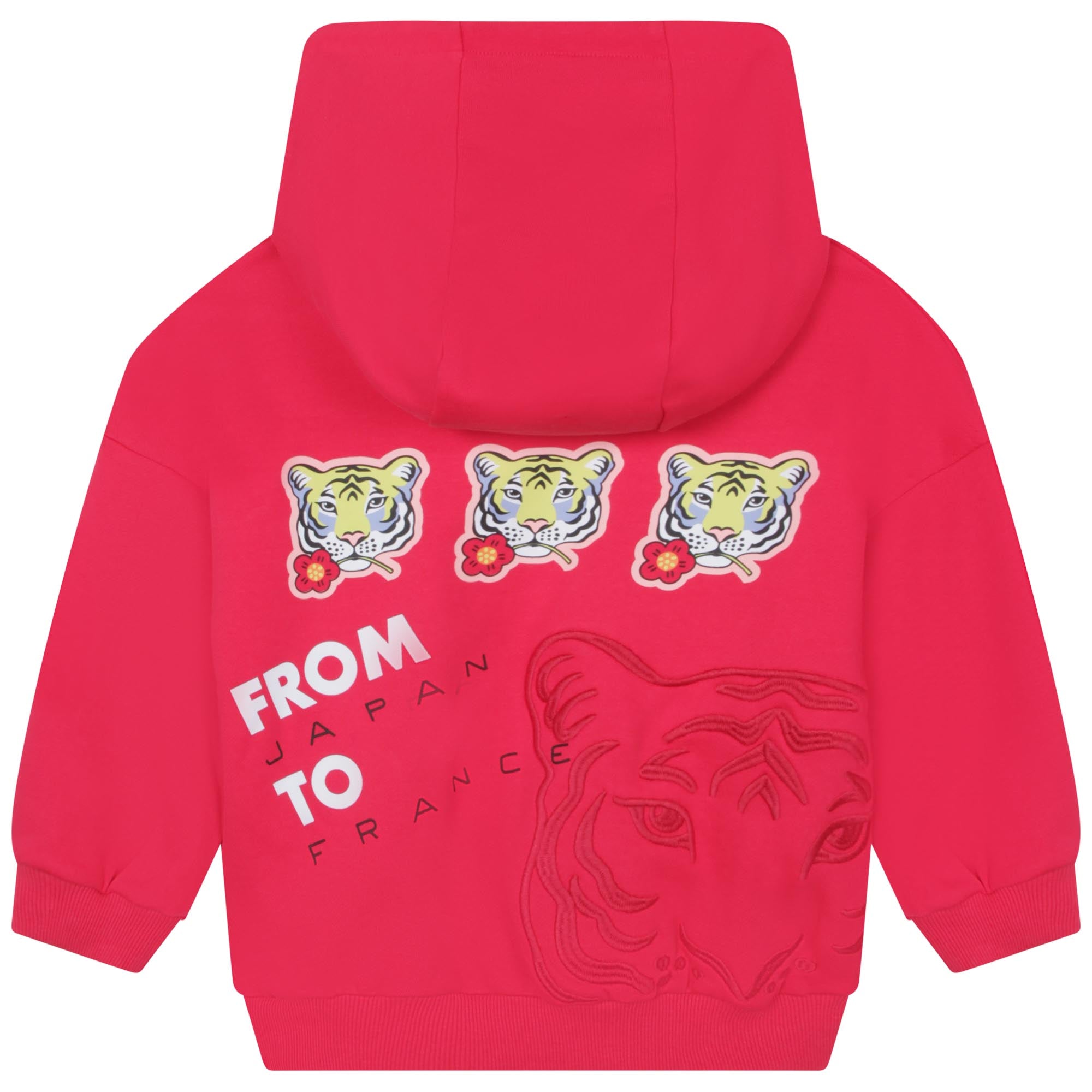 Girls Fuchsia Logo Hooded Sweatshirt