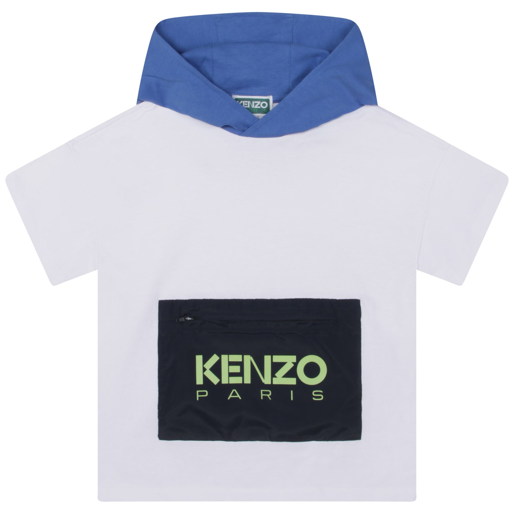 Boys White Hooded T-Shirt