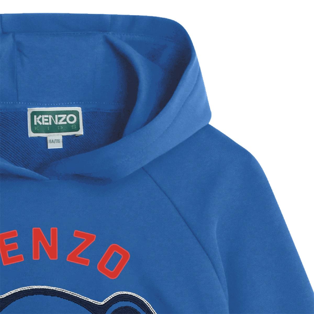 Boys Blue Hooded Cotton Sweatshirt