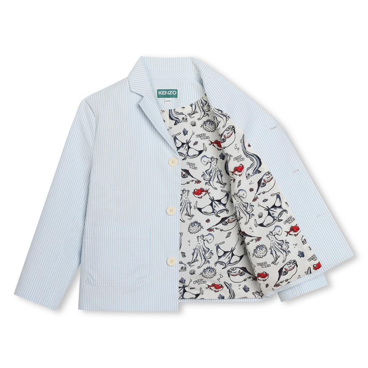 Boys Light Blue Stripes Coat