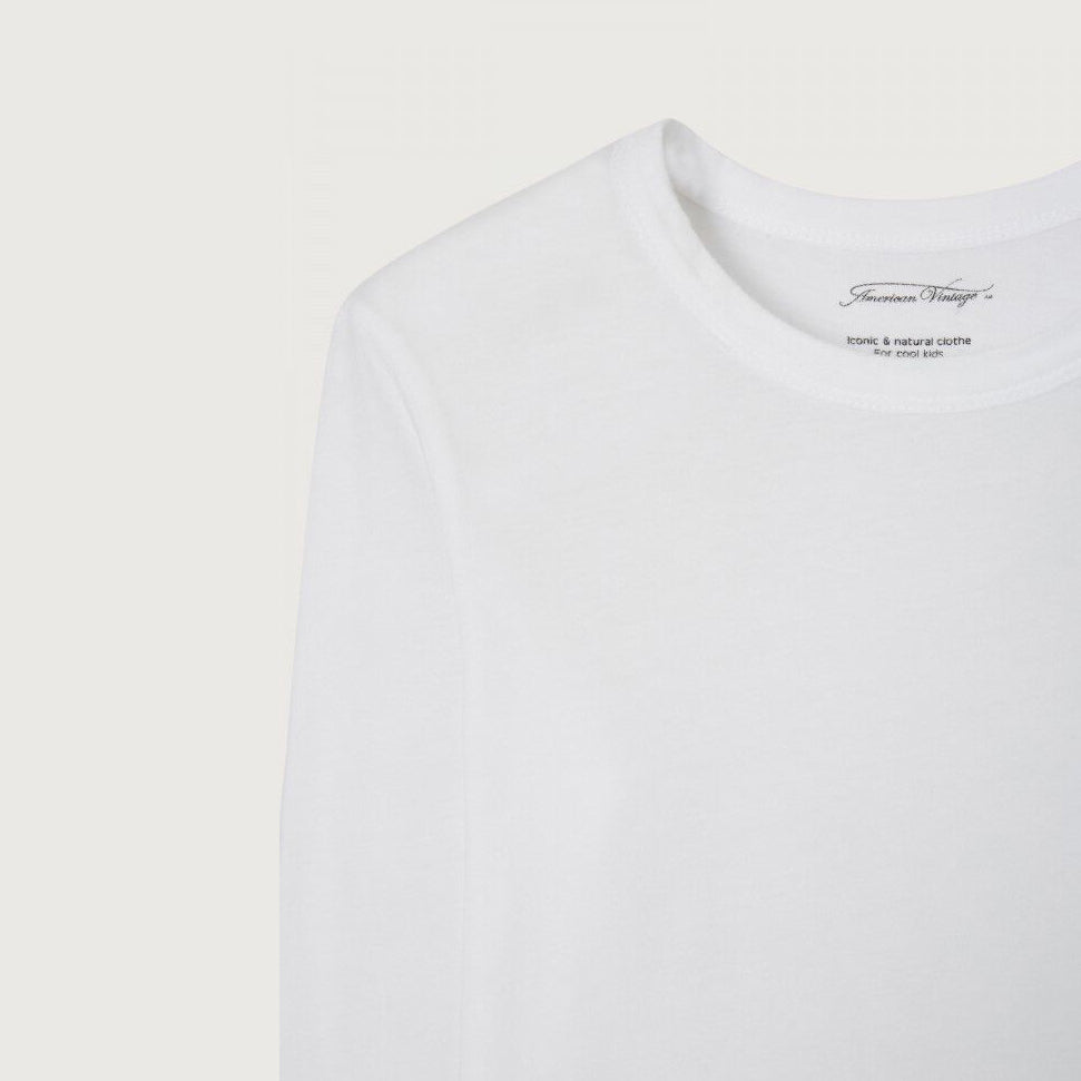 Boys & Girls White Cotton T-Shirt