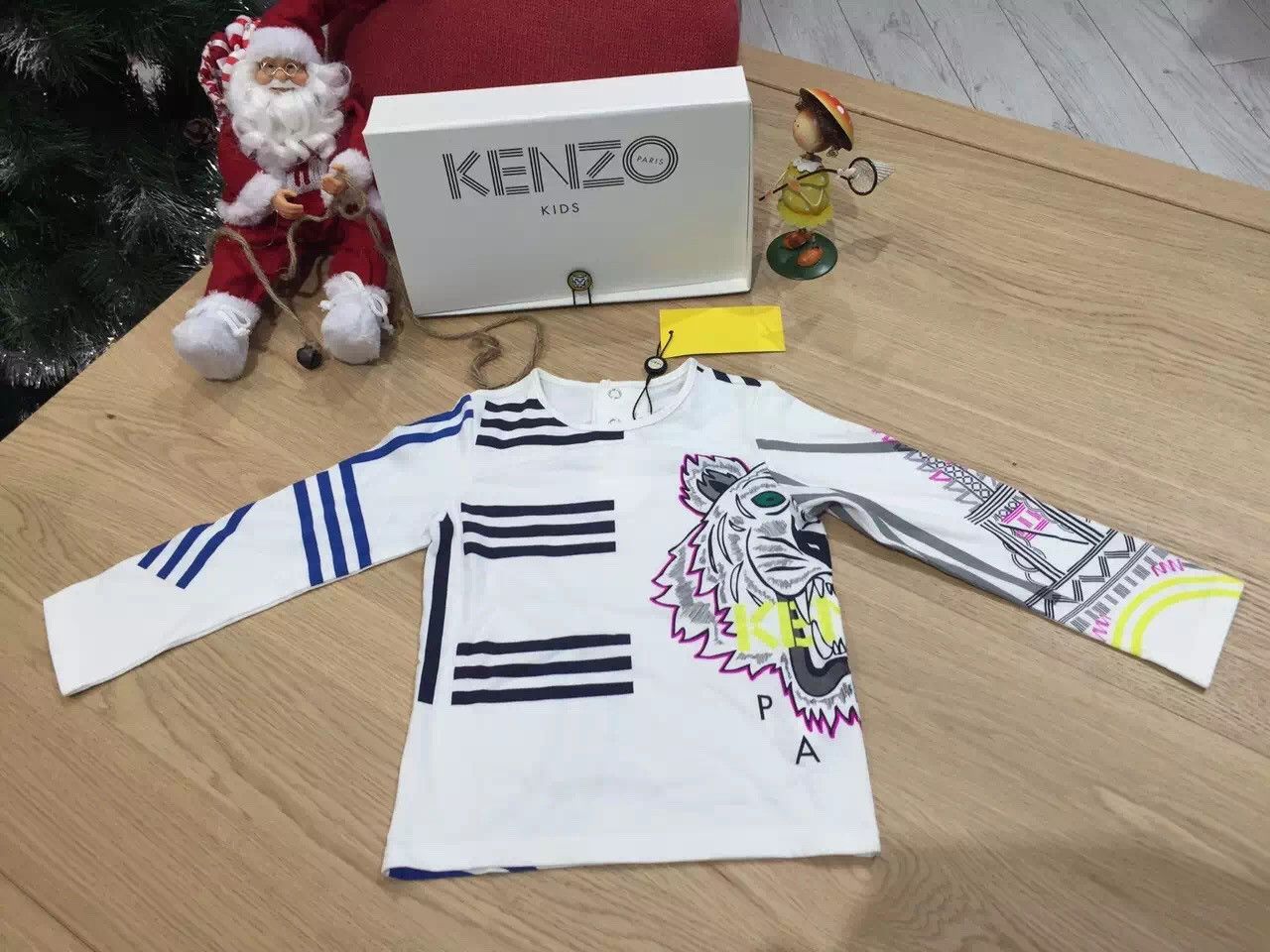 Boys&Girls Ivory Tiger Printed Long Sleeve T-Shirt - CÉMAROSE | Children's Fashion Store