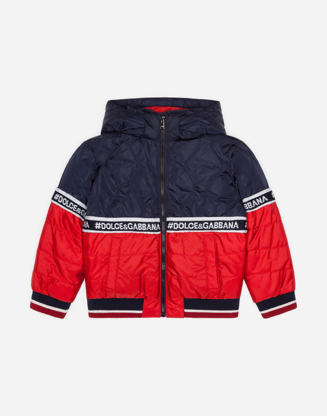 Boys & Girls Blue & Red Down Jacket