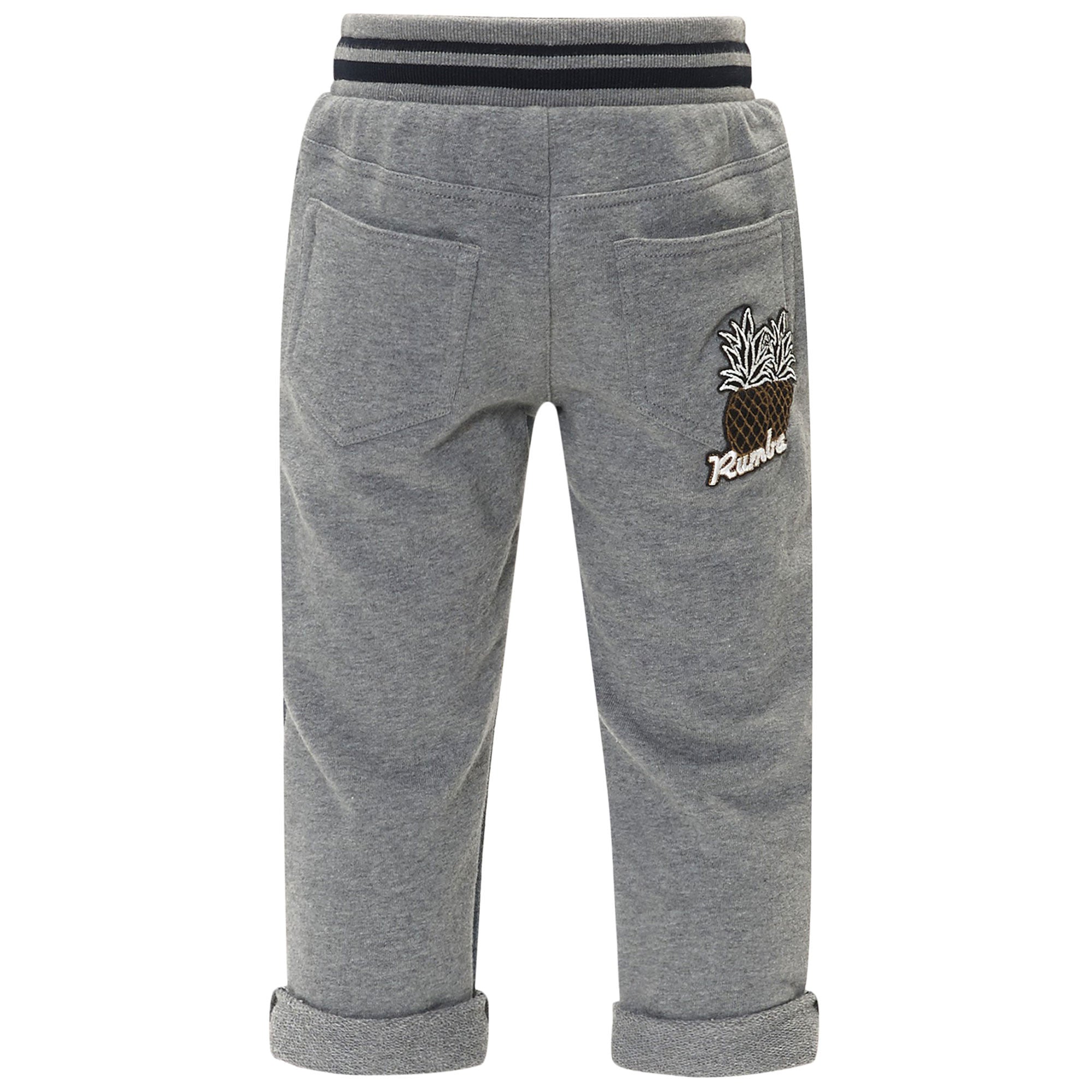 Boys Blue Cotton Jersey Trousers - CÉMAROSE | Children's Fashion Store - 2
