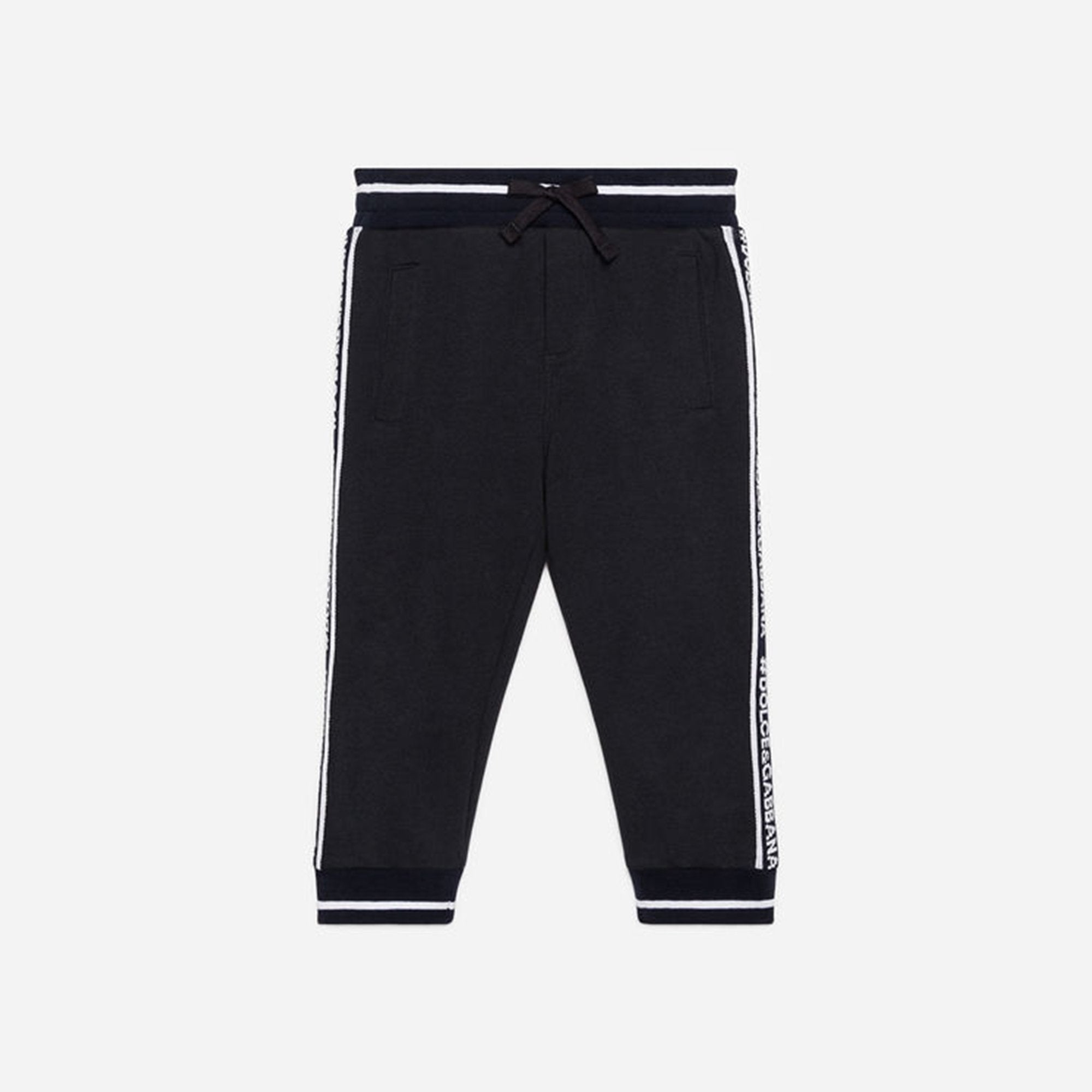Boys & Girls Dark Blue Cotton Trousers